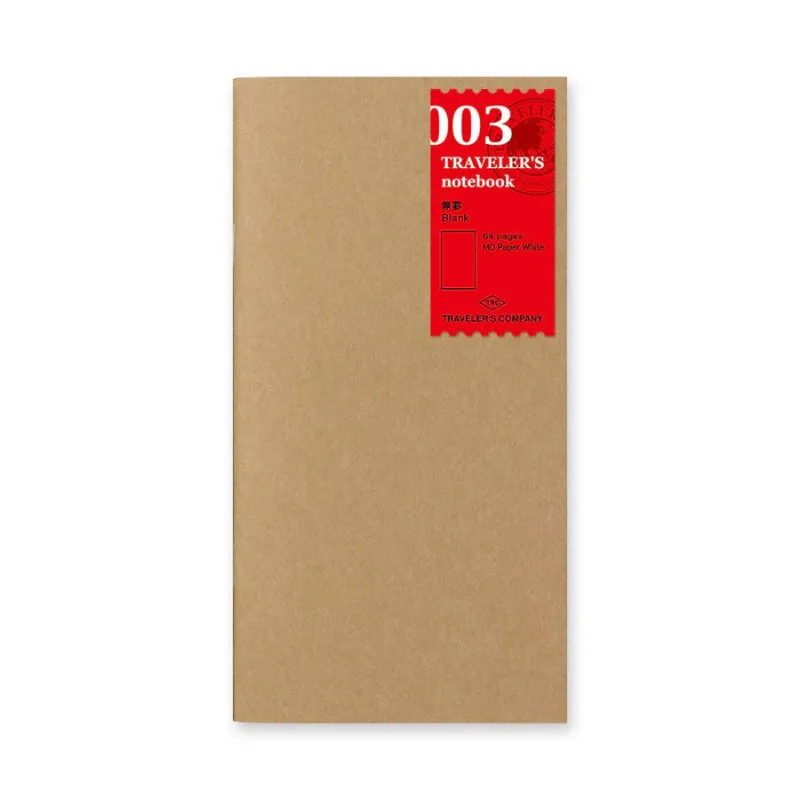 003 Blank | Traveler's Notebook Regular Refill {back soon!}