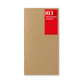003 Blank | Traveler's Notebook Regular Refill {back soon!}