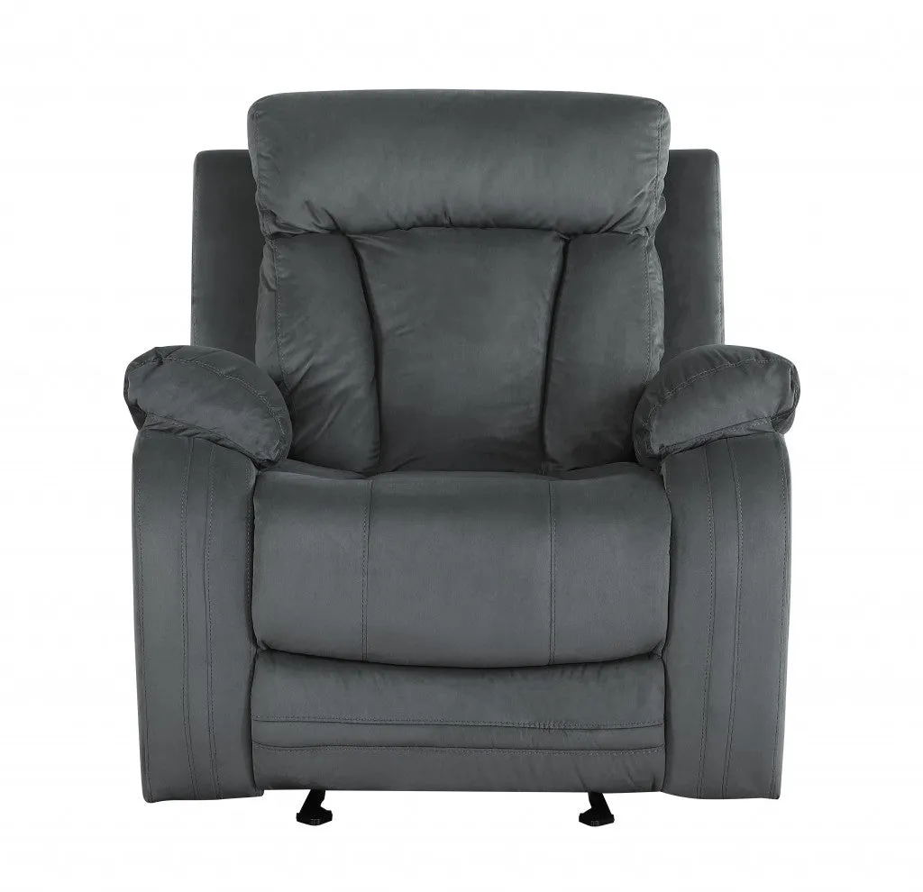 120" Modern Grey Fabric Sofa Set By Homeroots