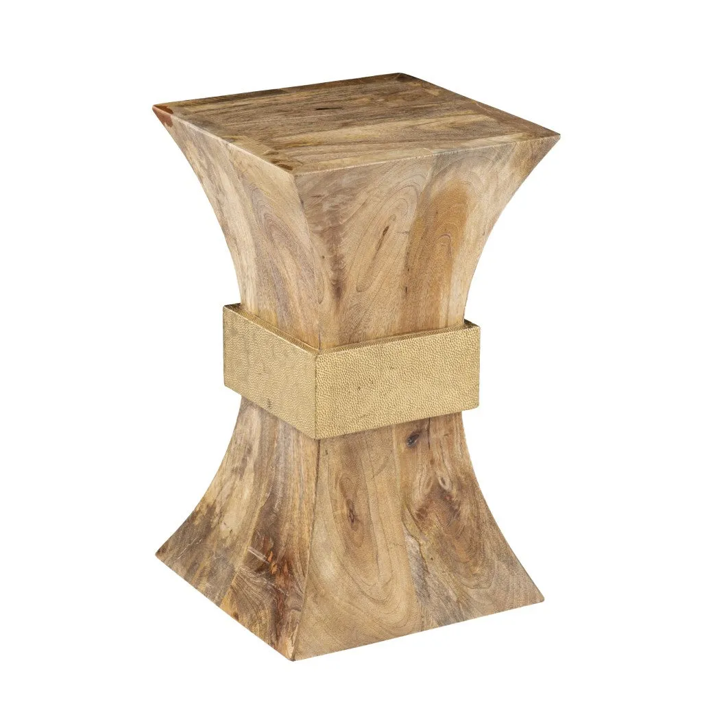 18" Natural Solid Wood And Manufactured Wood Square End Table By Homeroots