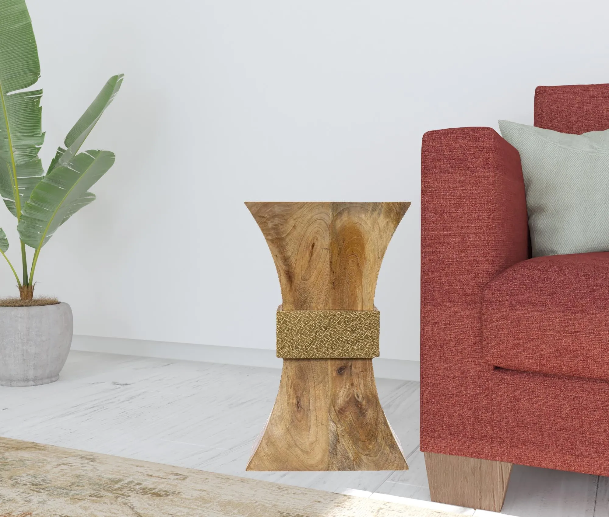 18" Natural Solid Wood And Manufactured Wood Square End Table By Homeroots