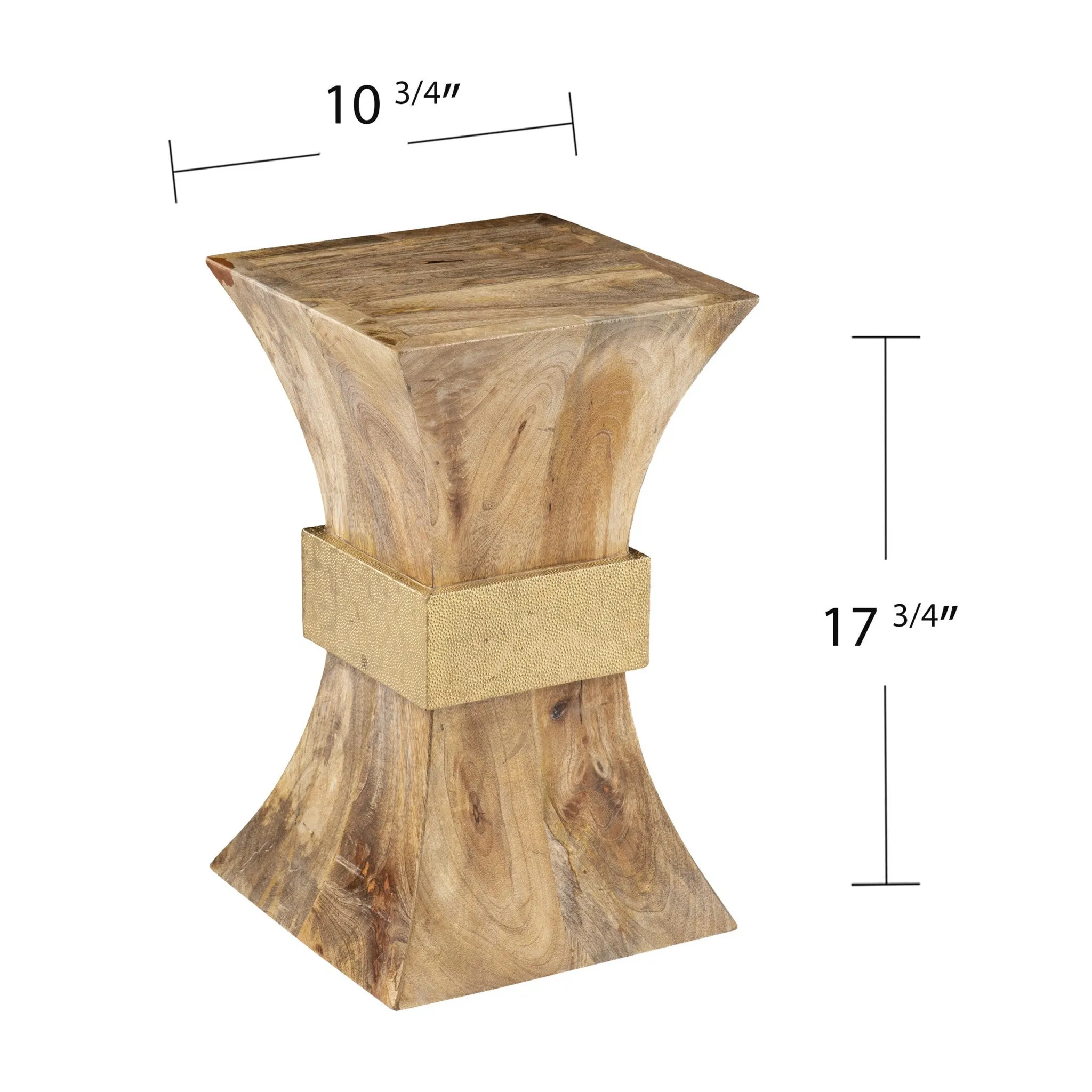 18" Natural Solid Wood And Manufactured Wood Square End Table By Homeroots