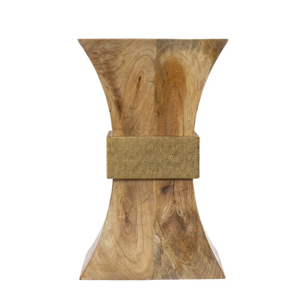 18" Natural Solid Wood And Manufactured Wood Square End Table By Homeroots