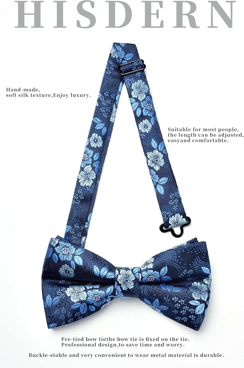3/6 Pack Bow Tie Paisley Plaid Dot Pre-Tie Bow Tie Classic Formal Bow Ties for Men Adjustable Bowtie Tuxedo Wedding