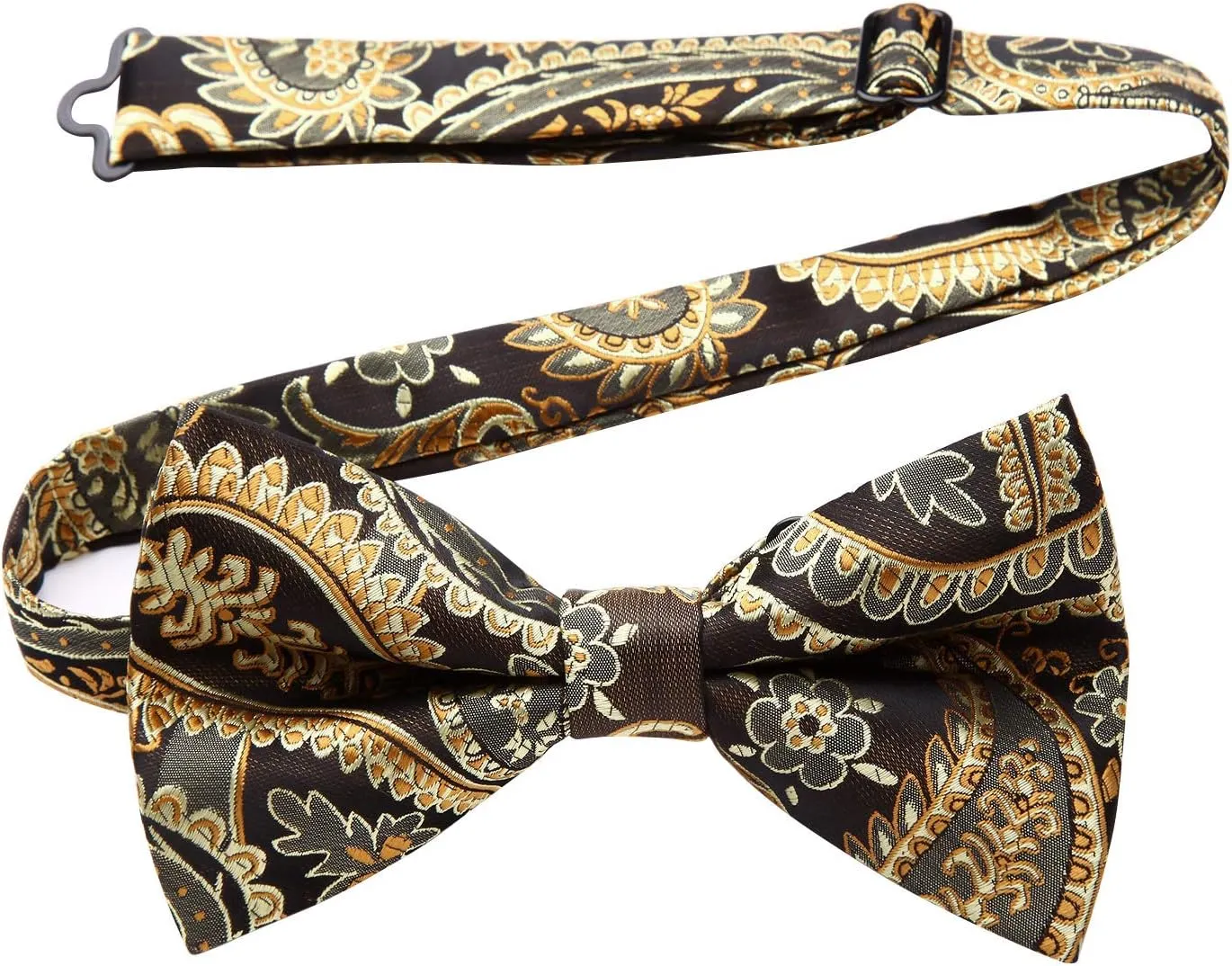 3/6 Pack Bow Tie Paisley Plaid Dot Pre-Tie Bow Tie Classic Formal Bow Ties for Men Adjustable Bowtie Tuxedo Wedding