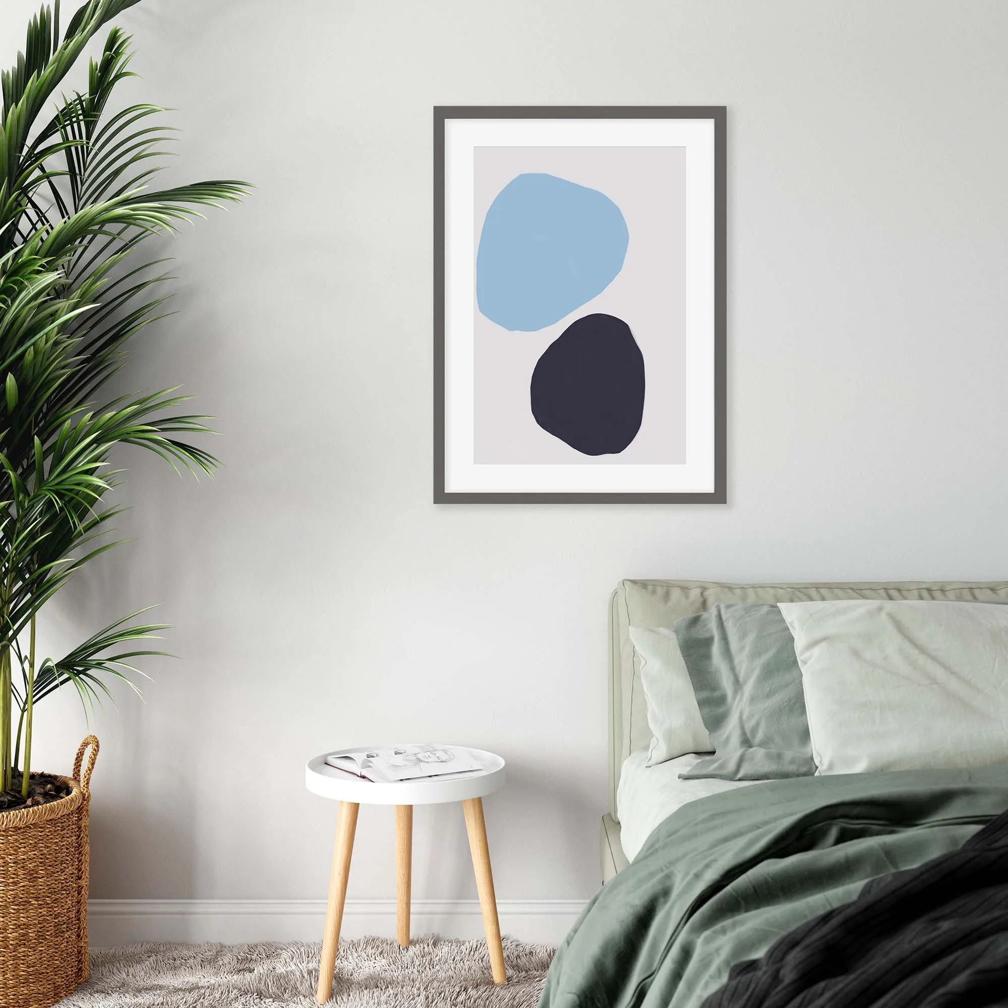 Abstract Stone Shapes Framed Art