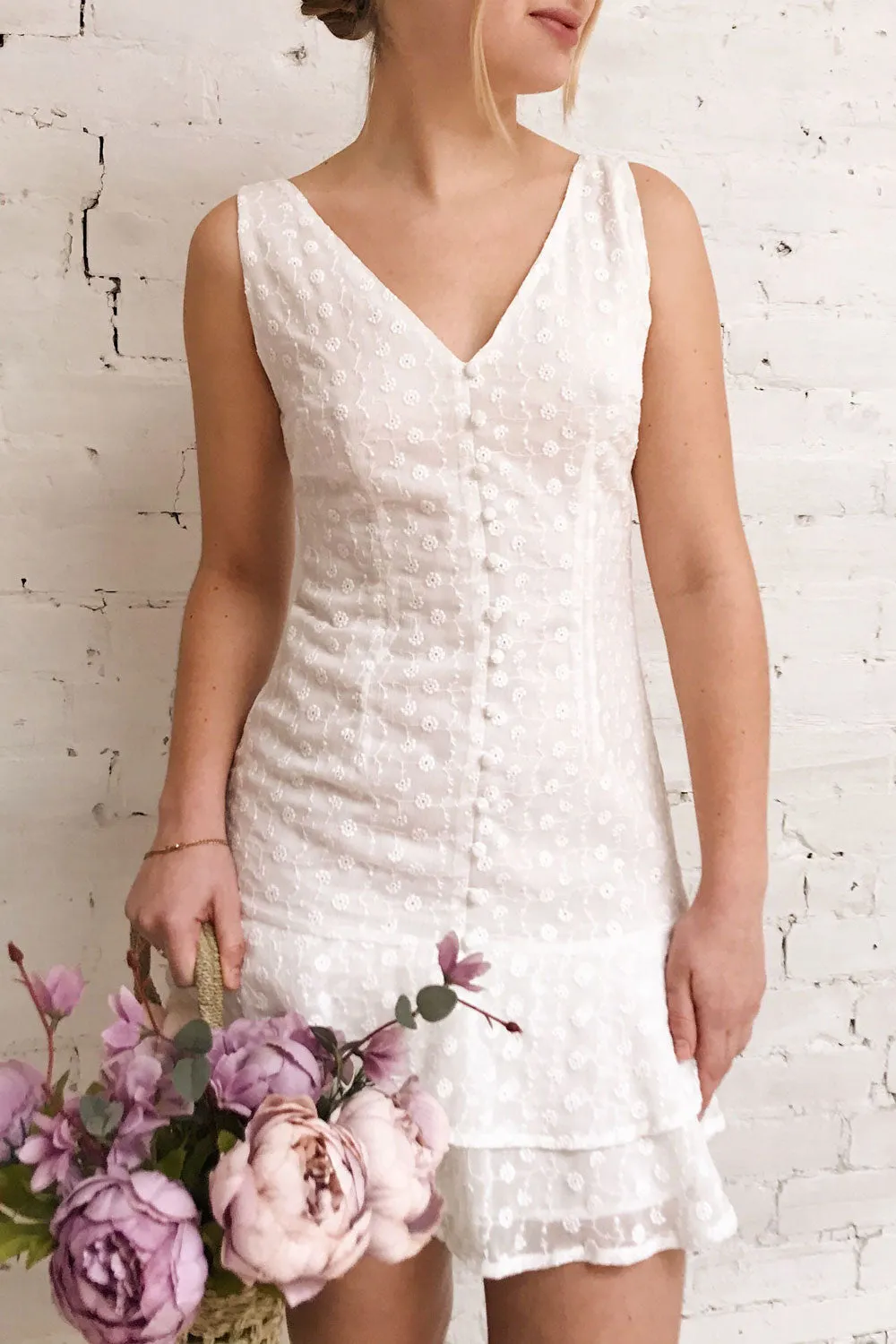 Adelaide | Embroidered Short Dress
