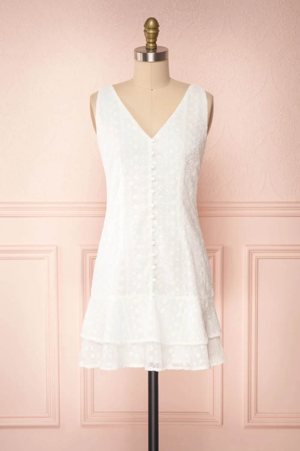 Adelaide | Embroidered Short Dress