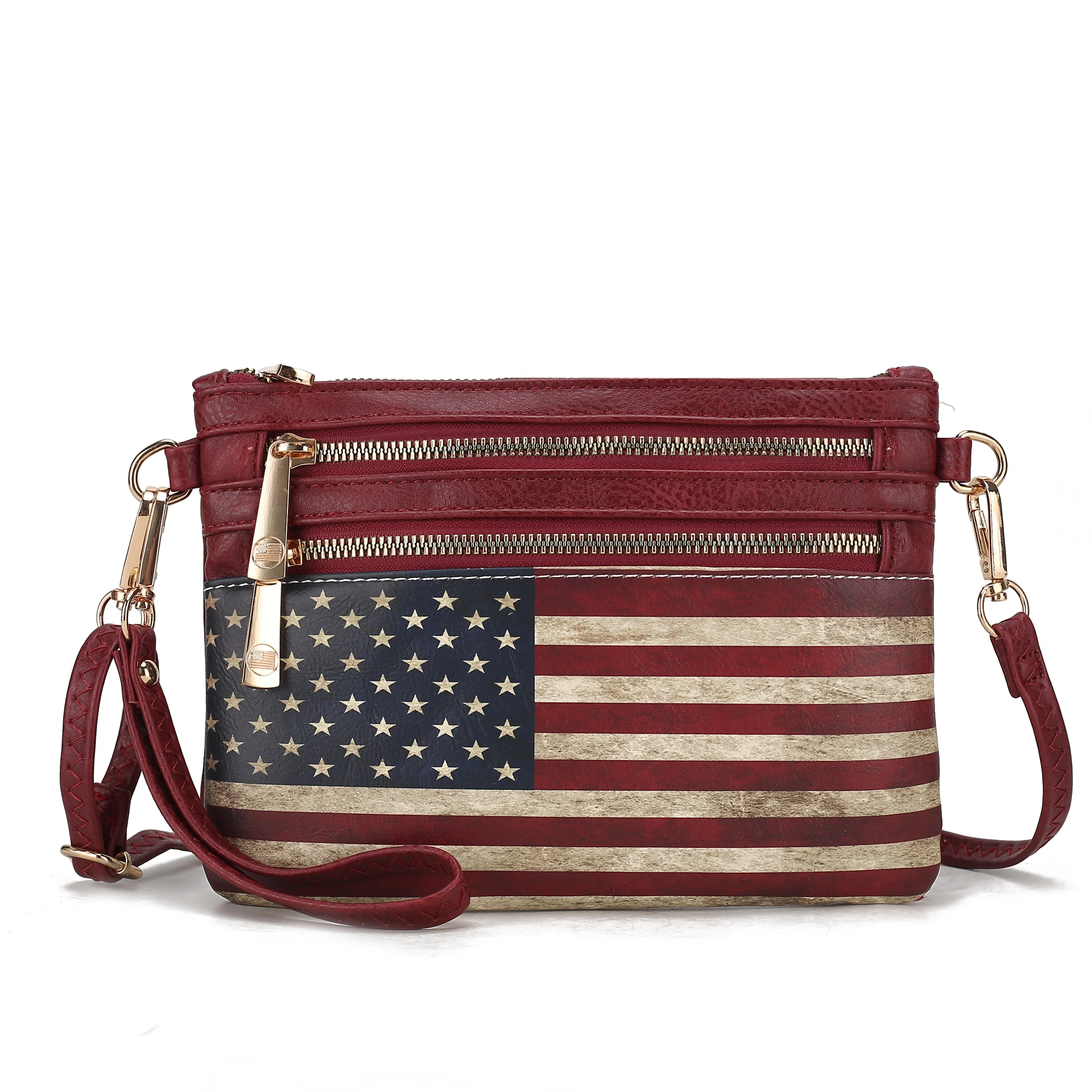 Alisson Printed Flag Crossbody Bag