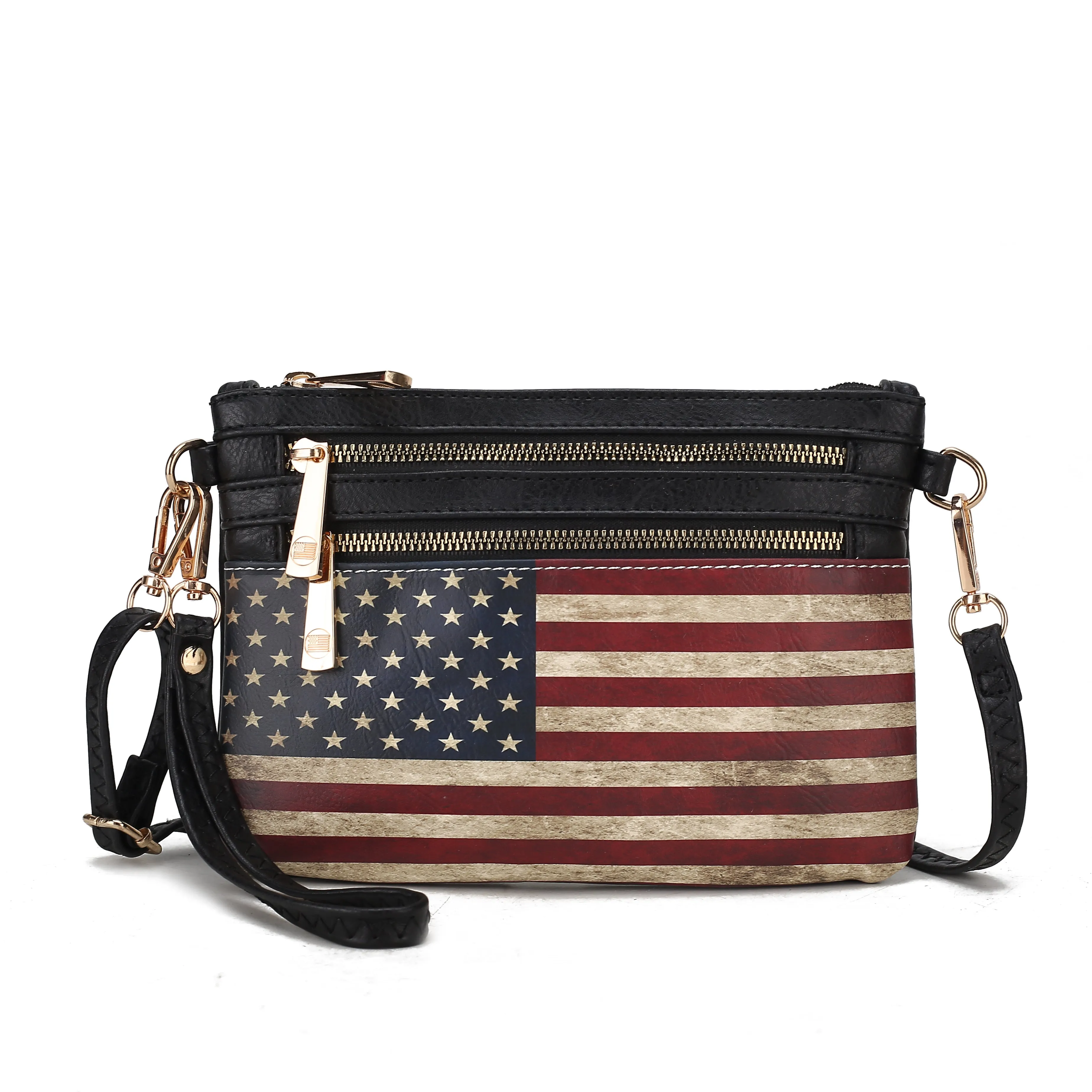 Alisson Printed Flag Crossbody Bag