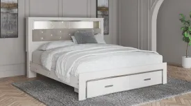 Altyra  Upholstered Bookcase Bed With Storage