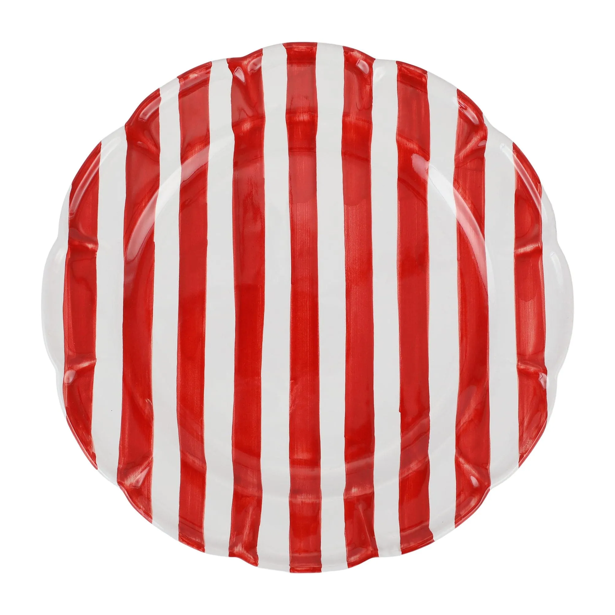 Amalfitana Red Stripe Round Platter