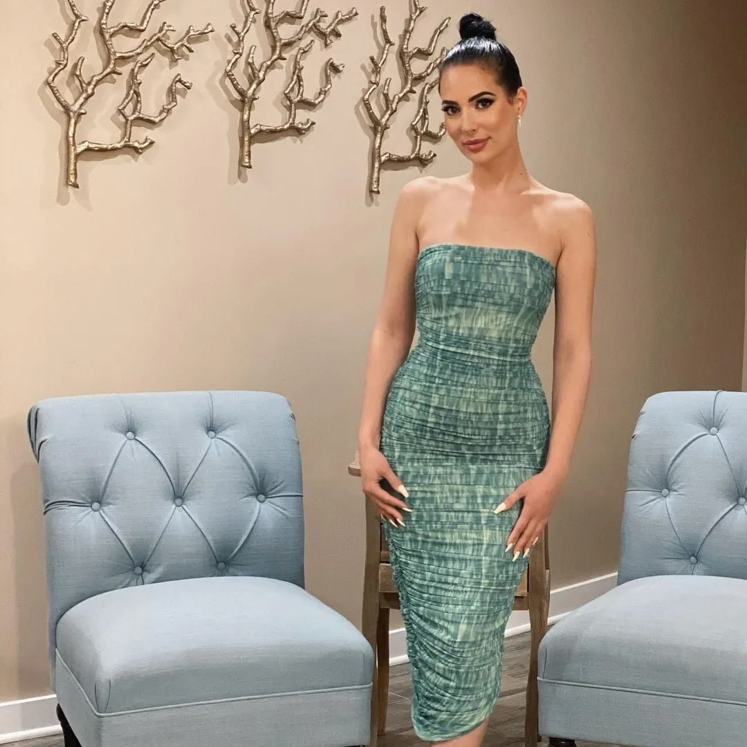 Anita Strapless Midi Cocktail Dress