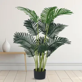 Areca Artificial Plant with Black Pot | 4 ft