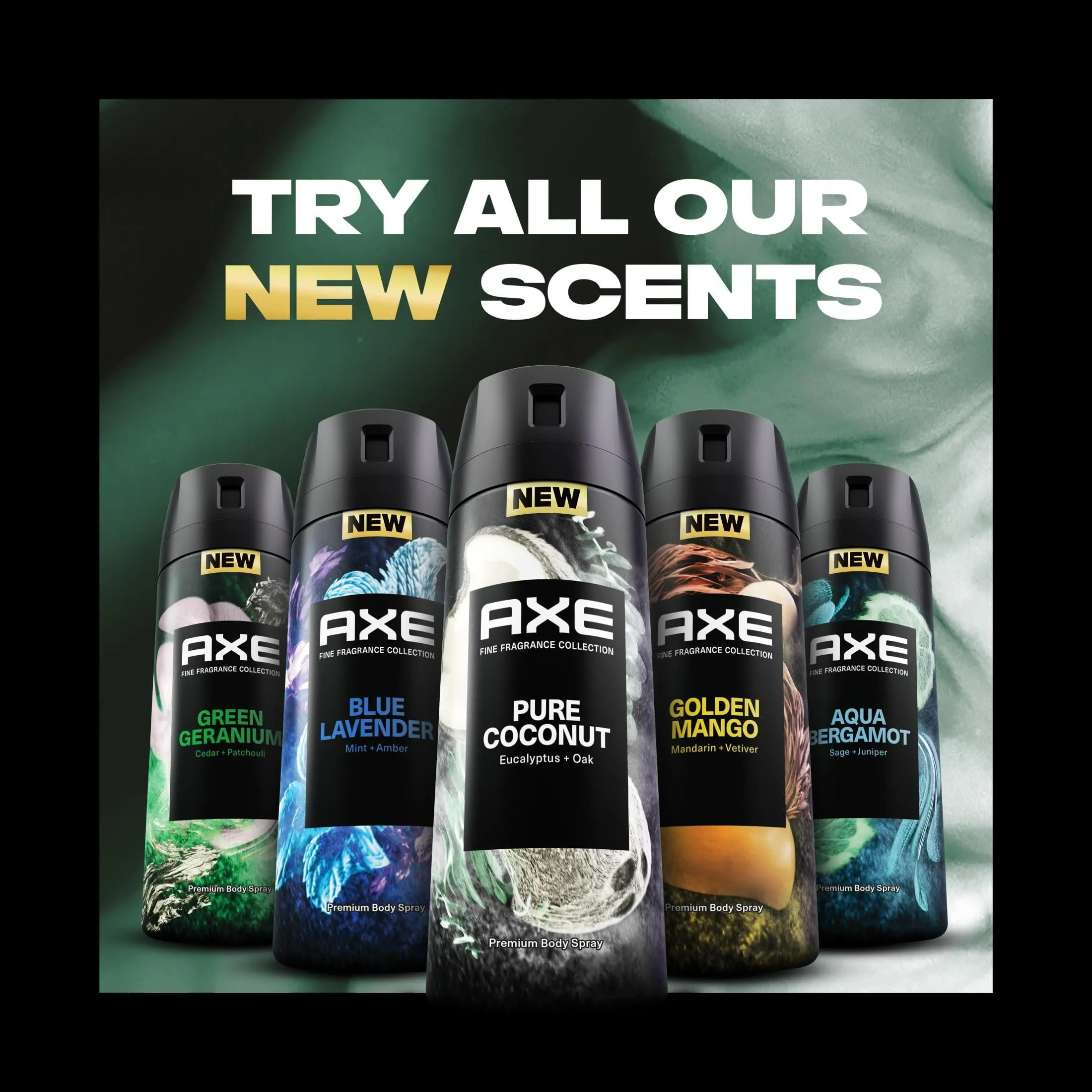 Axe Fine Fragrance Collection Men's Deodorant Spray, Pure Coconut Aluminum-Free, 4 oz