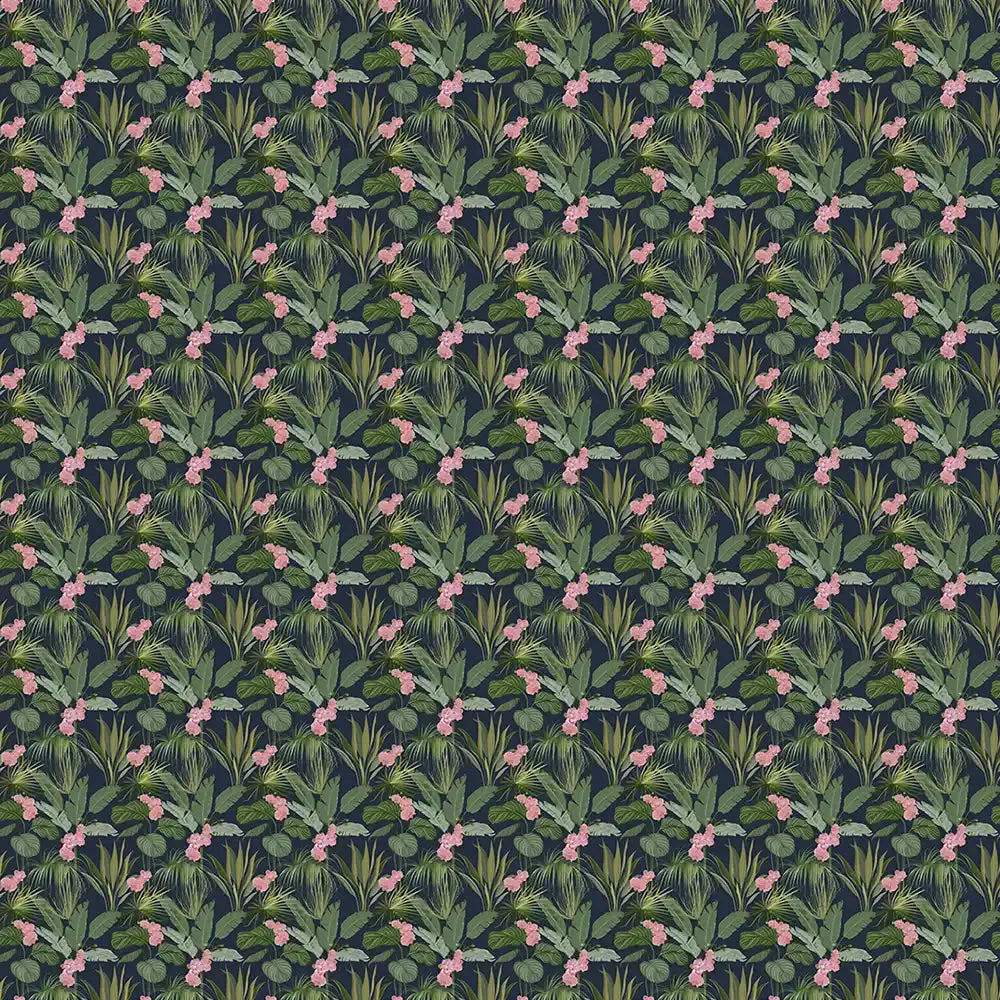 Bahamas Design Wallpaper Roll in  Dark blue Color