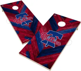 Baseball Themed Cornhole Boards, 2x4 Regulation Pro Cornhole Game Set, Officially Licensed Cornhole Game, Perfect for Tailgates