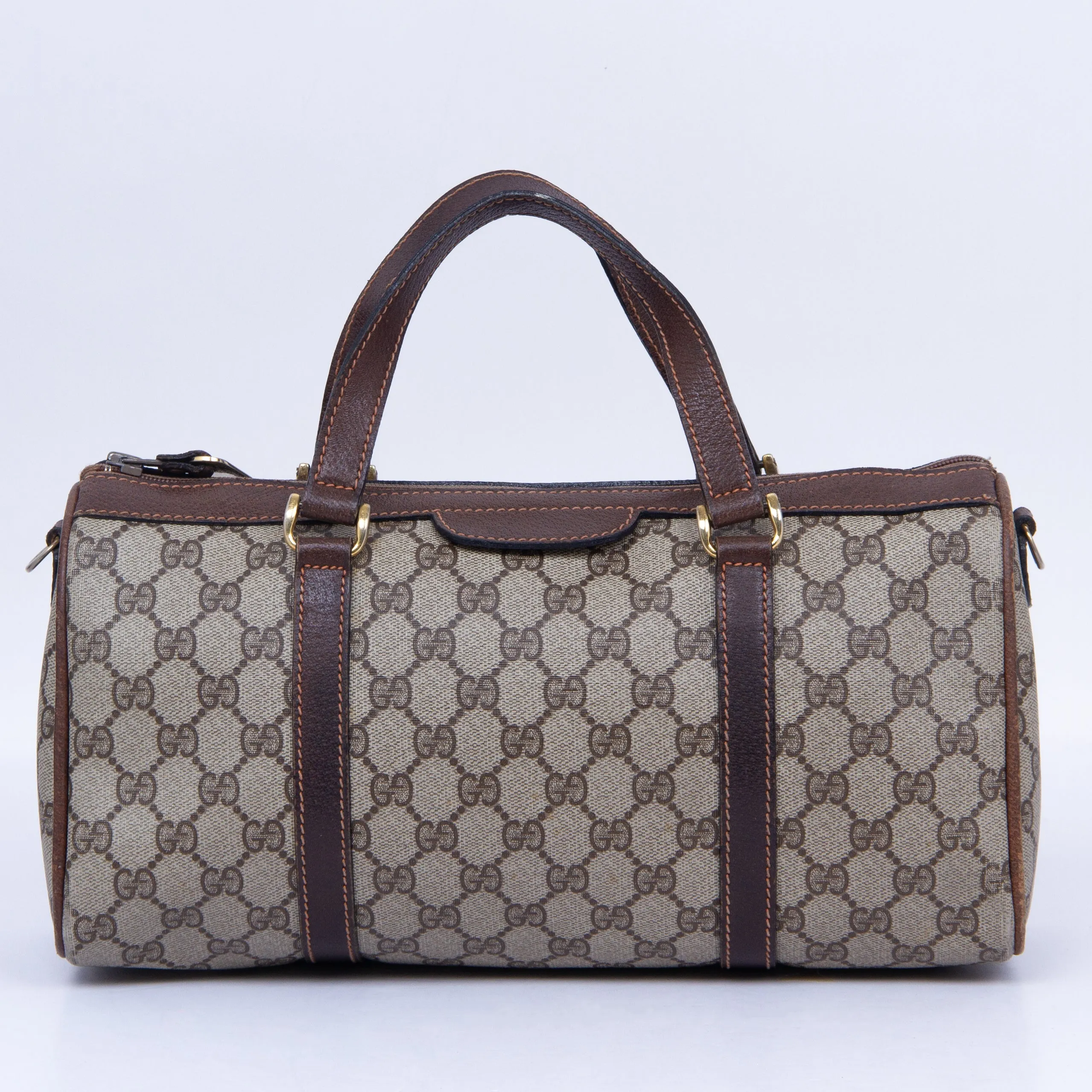 Beige & Brown GG Pattern Two-way Bag