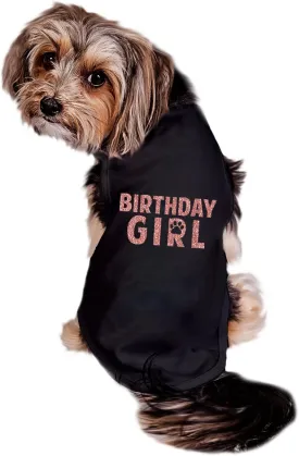 Birthday Girl Dog Shirt, Glitter Sparkle Birthday Girl Dog Shirt, Birthday Shirt for Dogs, Dog Birthday Outfit, Dog Birthday Shirt (XXL 28-40 lbs, Black)
