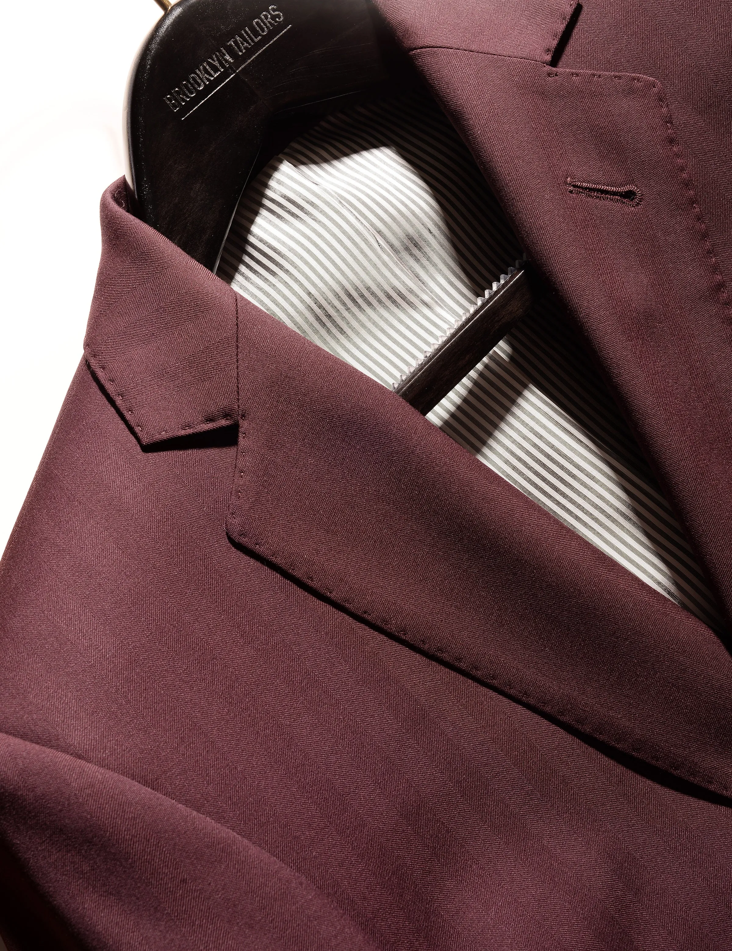 BKT50 Tailored Jacket in Wool Herringbone - Syrah