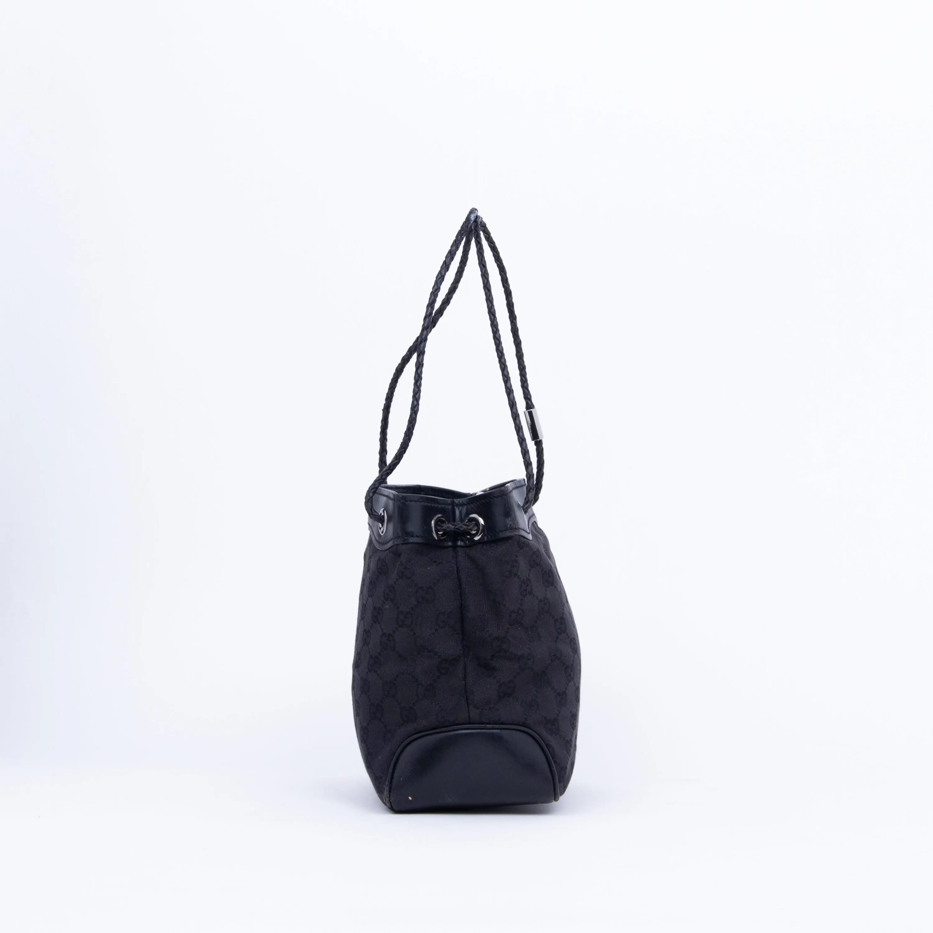 Black GG Canvas Shoulder Bag