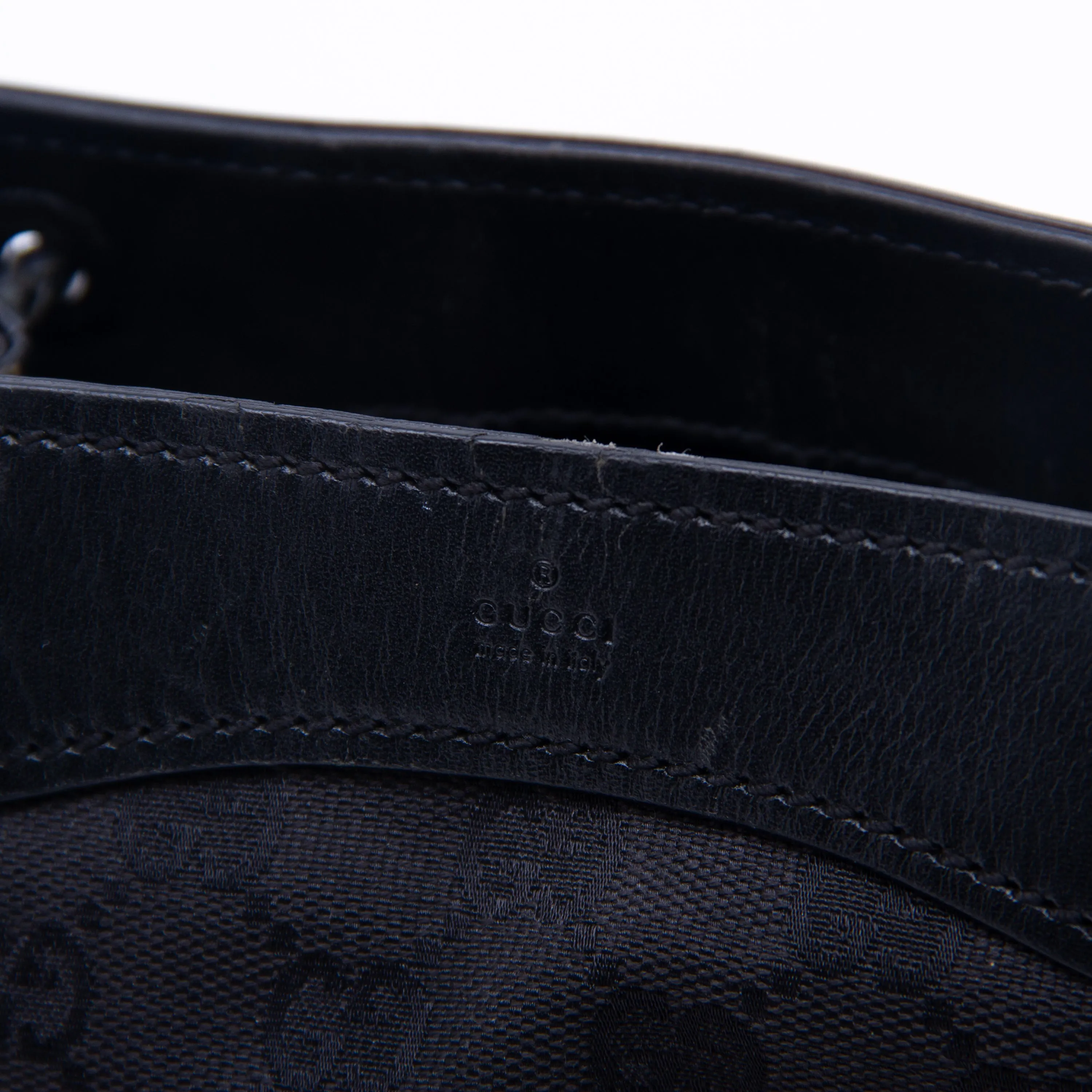 Black GG Canvas Shoulder Bag
