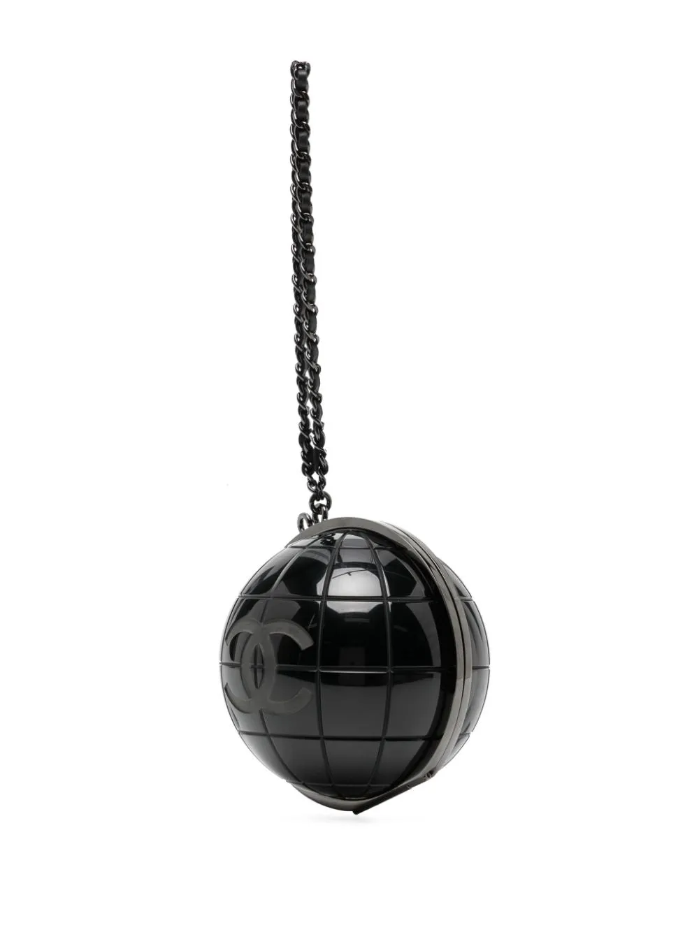 Black Globe Minaudière Clutch