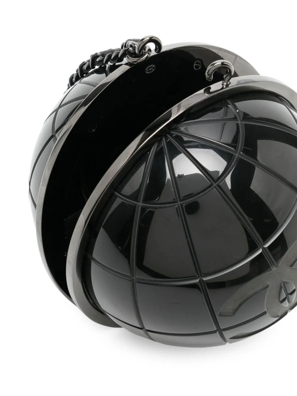 Black Globe Minaudière Clutch