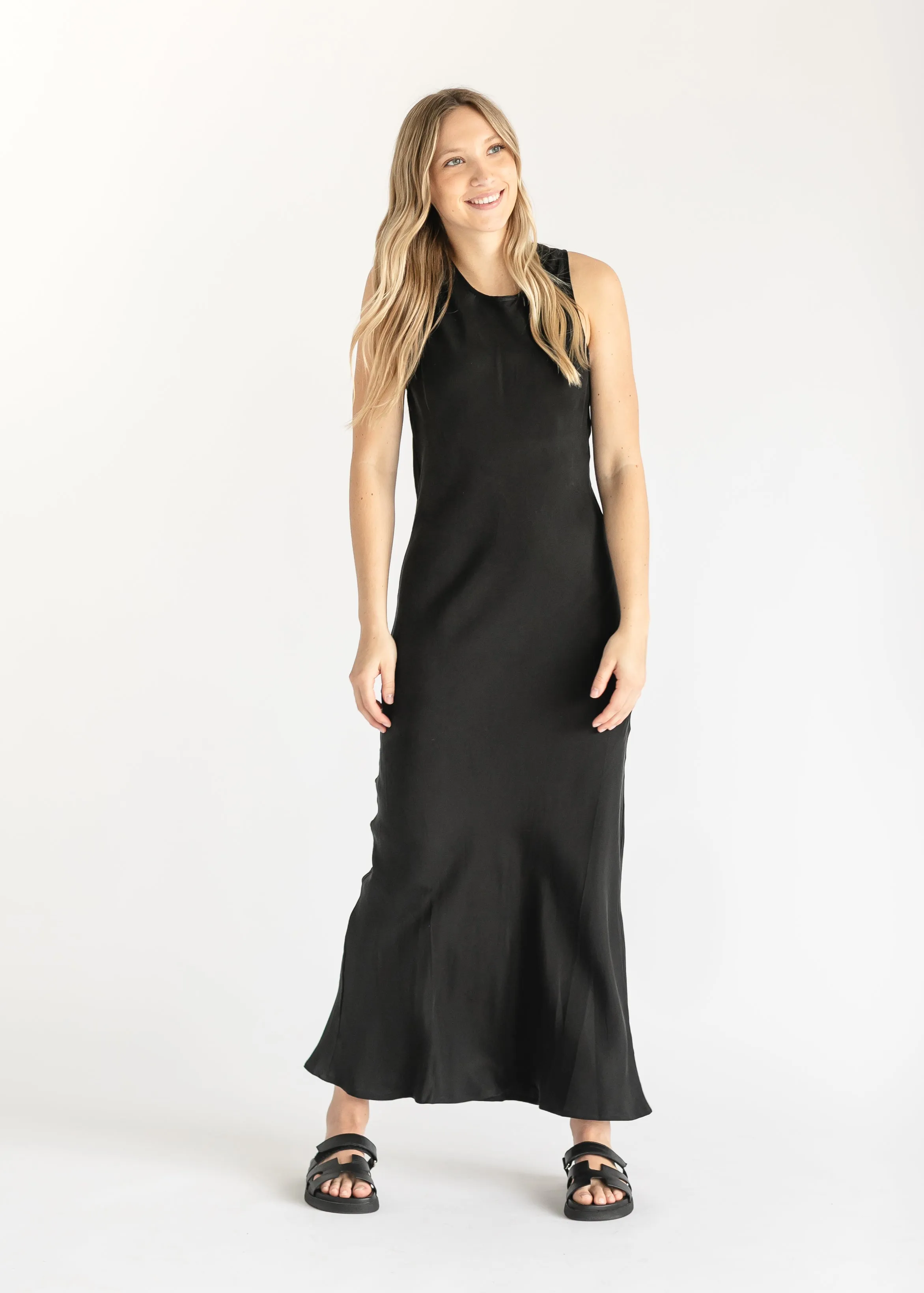Black Tank Sleeve Maxi Dress - FINAL SALE