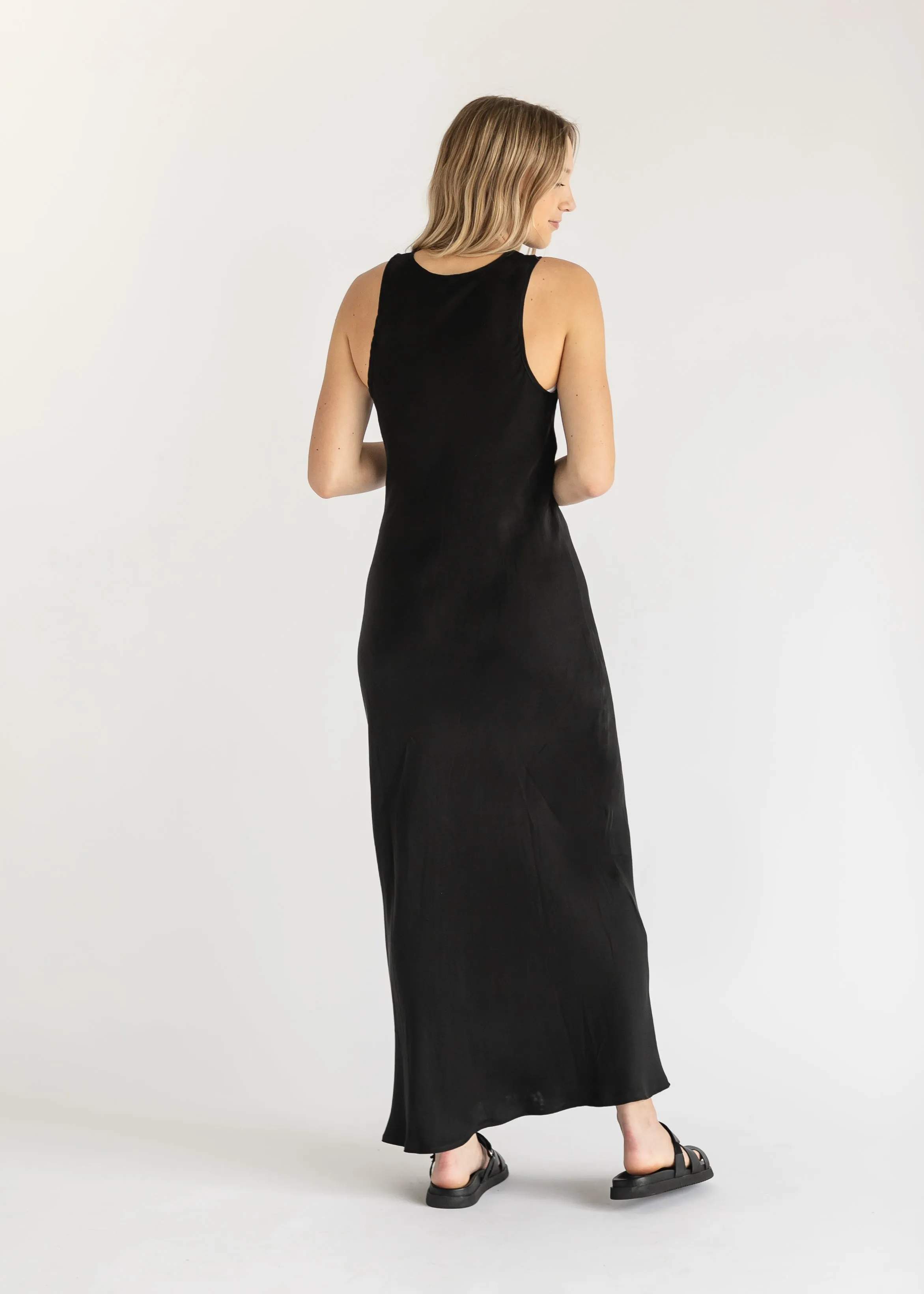 Black Tank Sleeve Maxi Dress - FINAL SALE