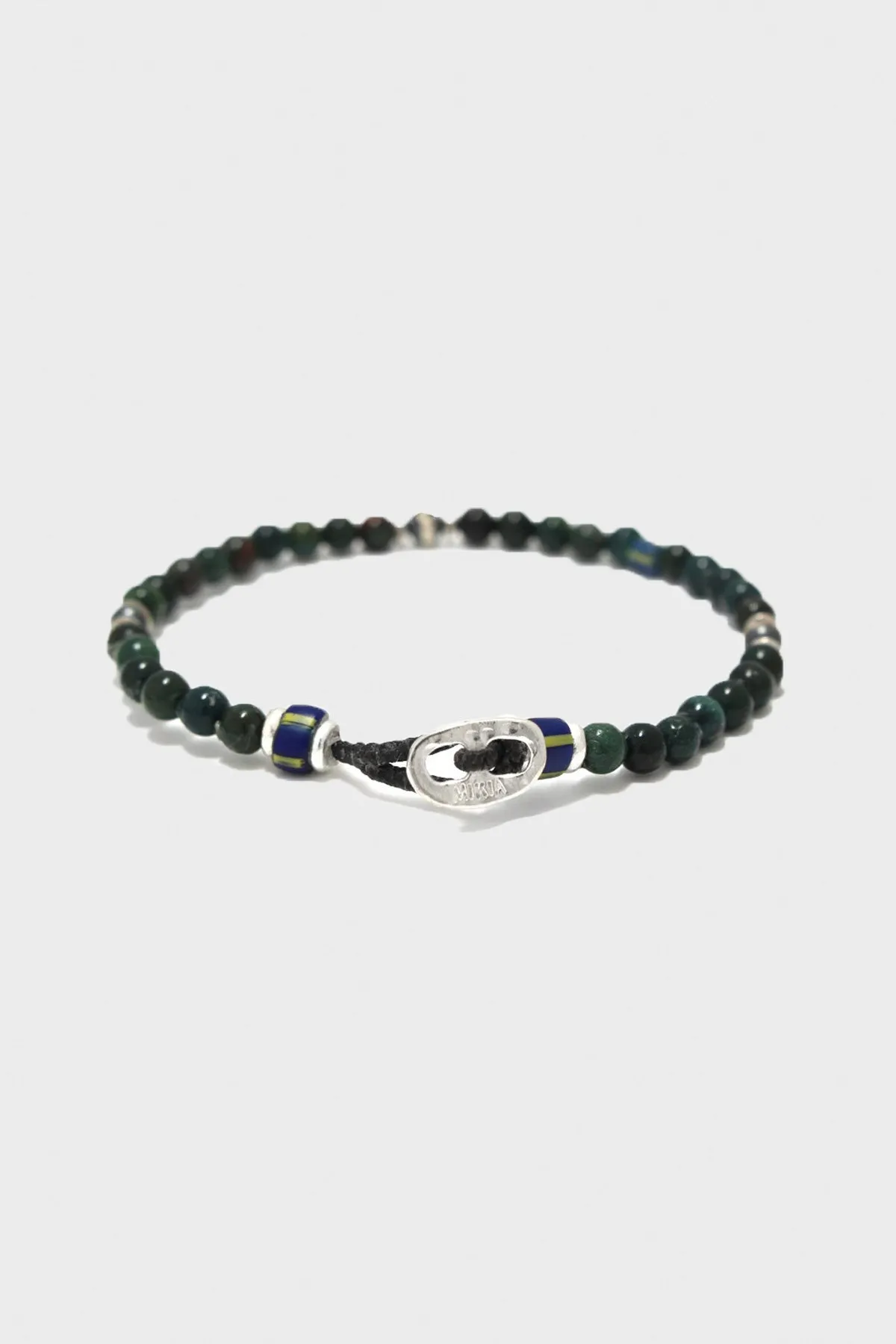Bloodstone and Sterling Silver Bracelet - 4mm Stones
