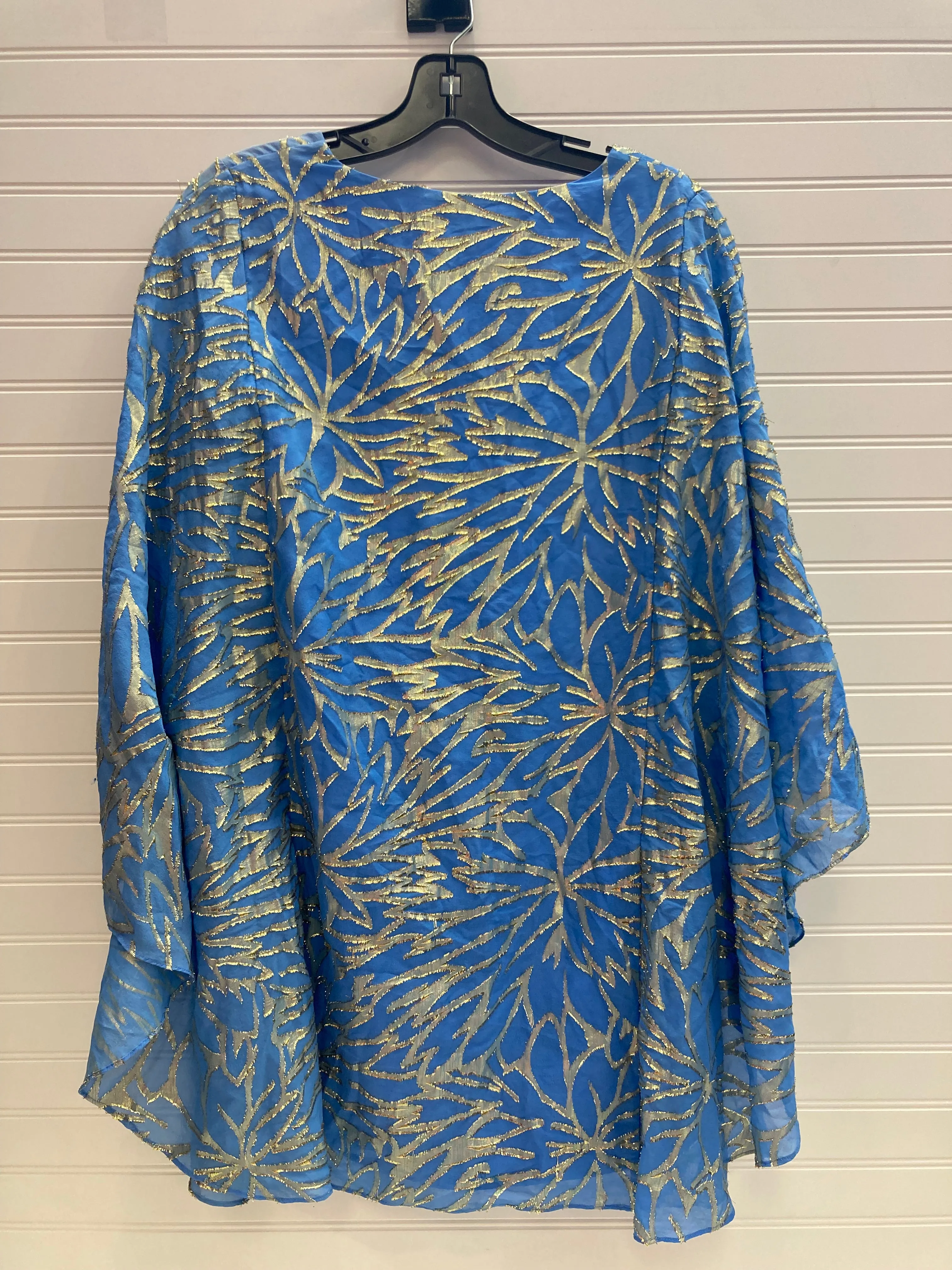 Blue & Gold Dress Designer Lilly Pulitzer, Size 0