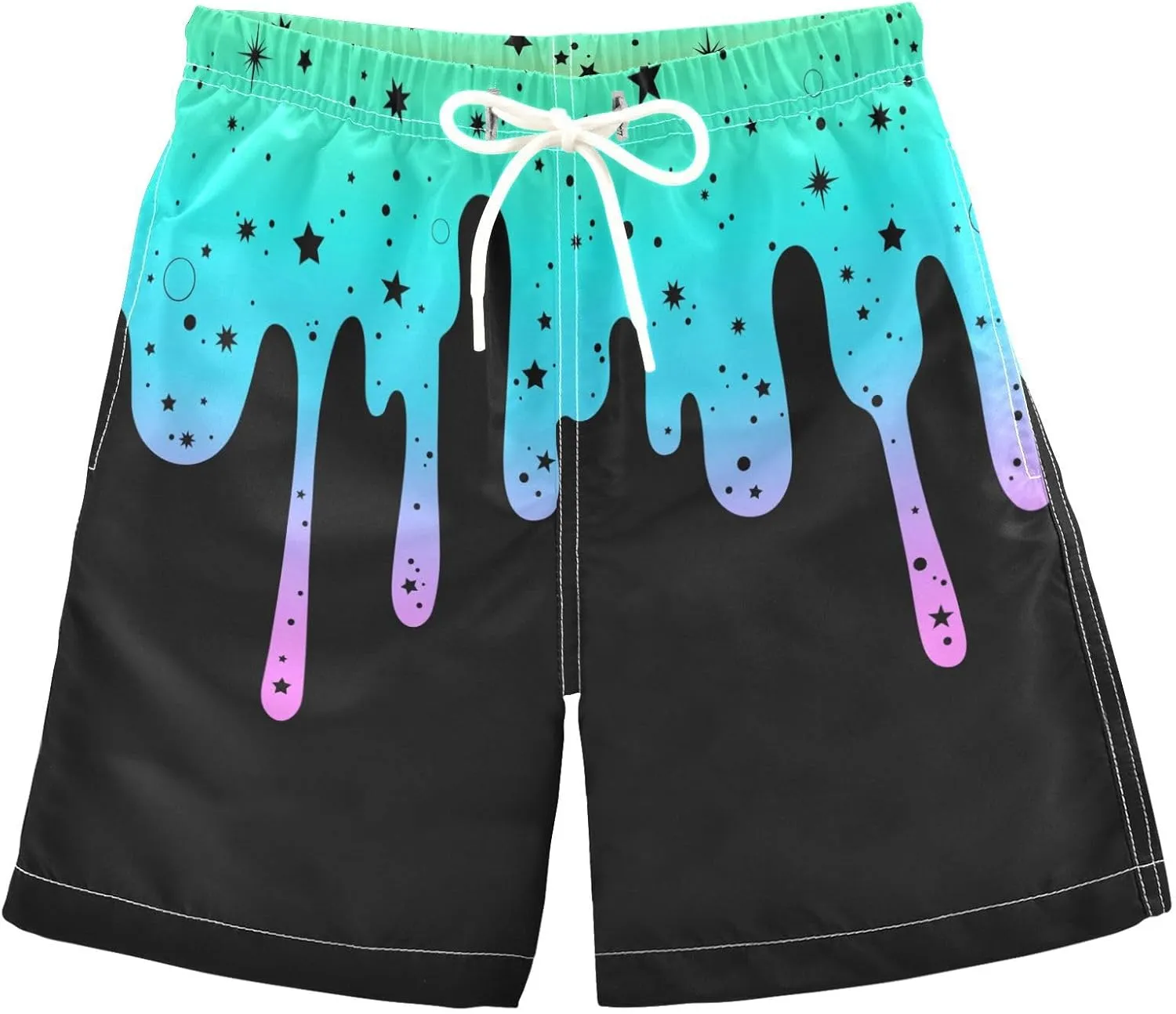 Boy Swim Trunks Quick Dry Swimsuit Bathing Suits Beach Board Shorts with Mesh Lining 8-16Years