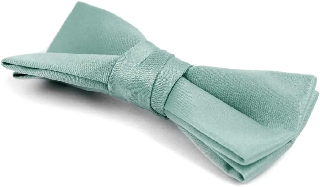 Boy's Poly Satin Banded Clip On Bow Ties