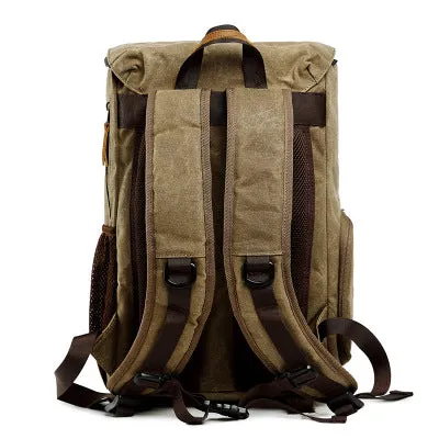 Canvas DSLR/SLR Camera Bag, Waterproof School Backpacks, Travel Camera Bag QSM279