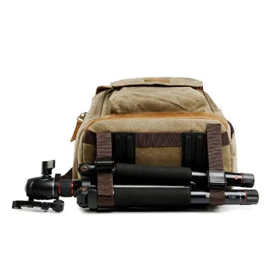 Canvas DSLR/SLR Camera Bag, Waterproof School Backpacks, Travel Camera Bag QSM279