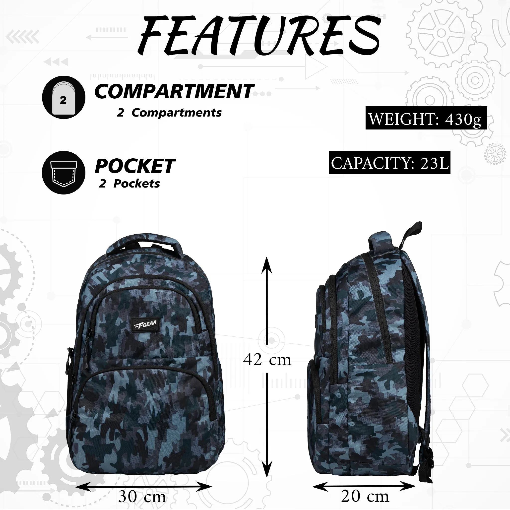 Caspian 23L Wild Stone Backpack