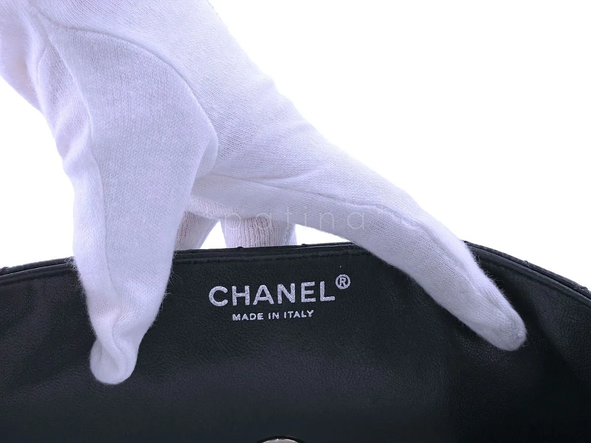 Chanel Black Caviar Classic East West Flap Bag SHW