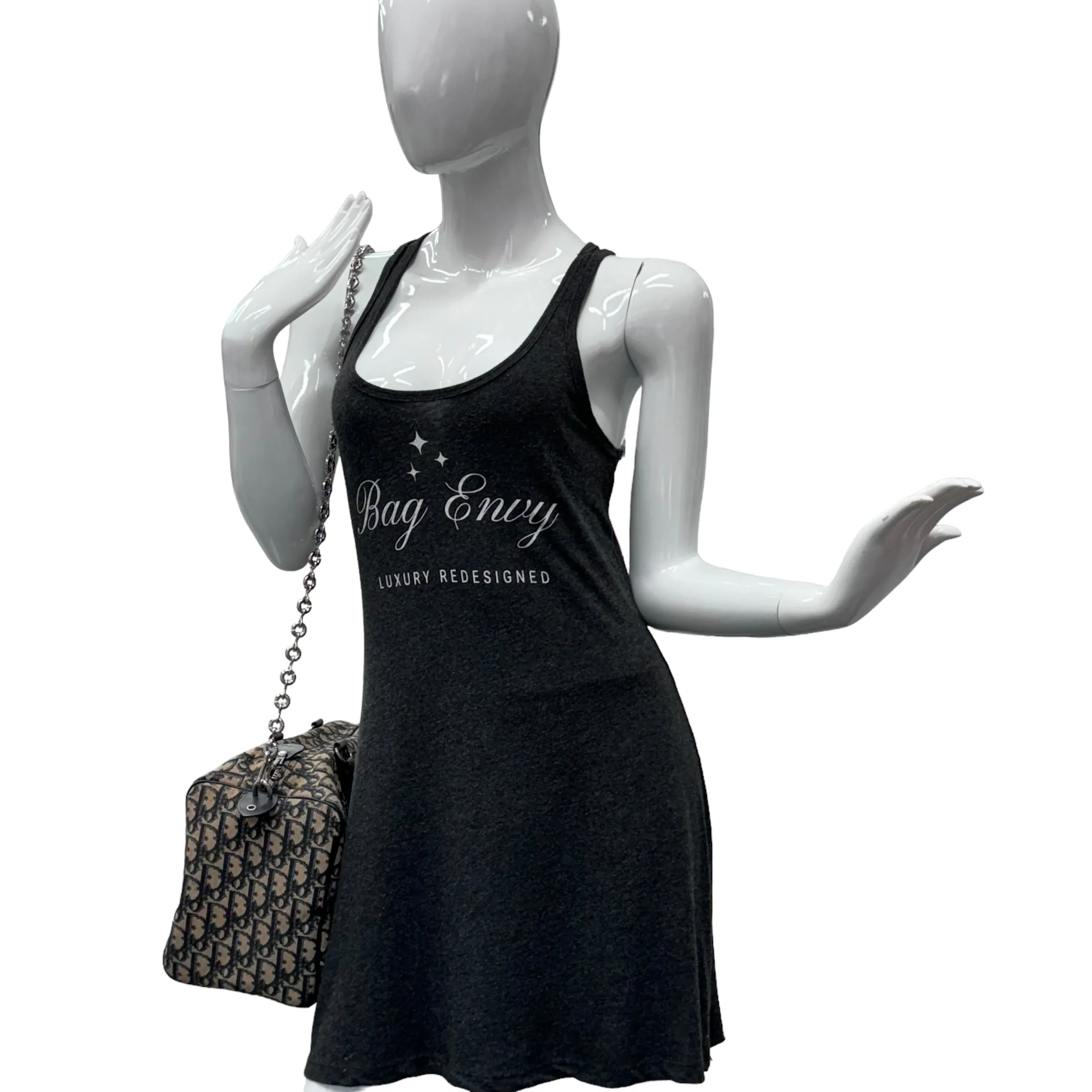 CHRISTIAN DIOR Canvas Trotter Boston Bag