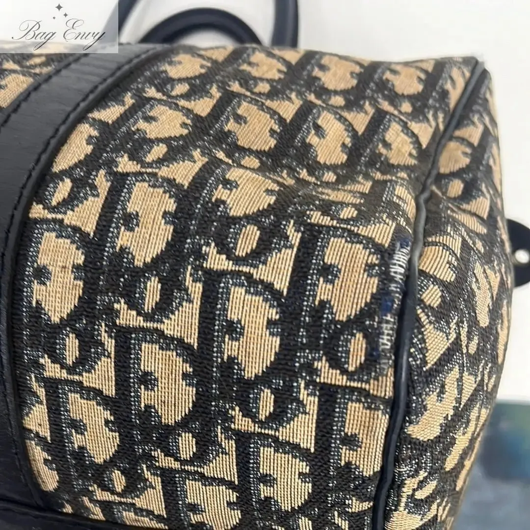 CHRISTIAN DIOR Canvas Trotter Boston Bag