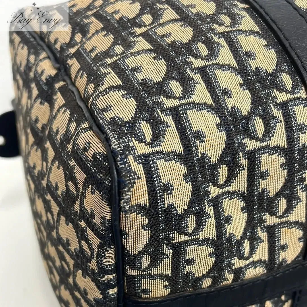 CHRISTIAN DIOR Canvas Trotter Boston Bag