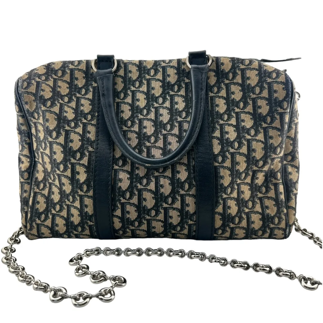 CHRISTIAN DIOR Canvas Trotter Boston Bag