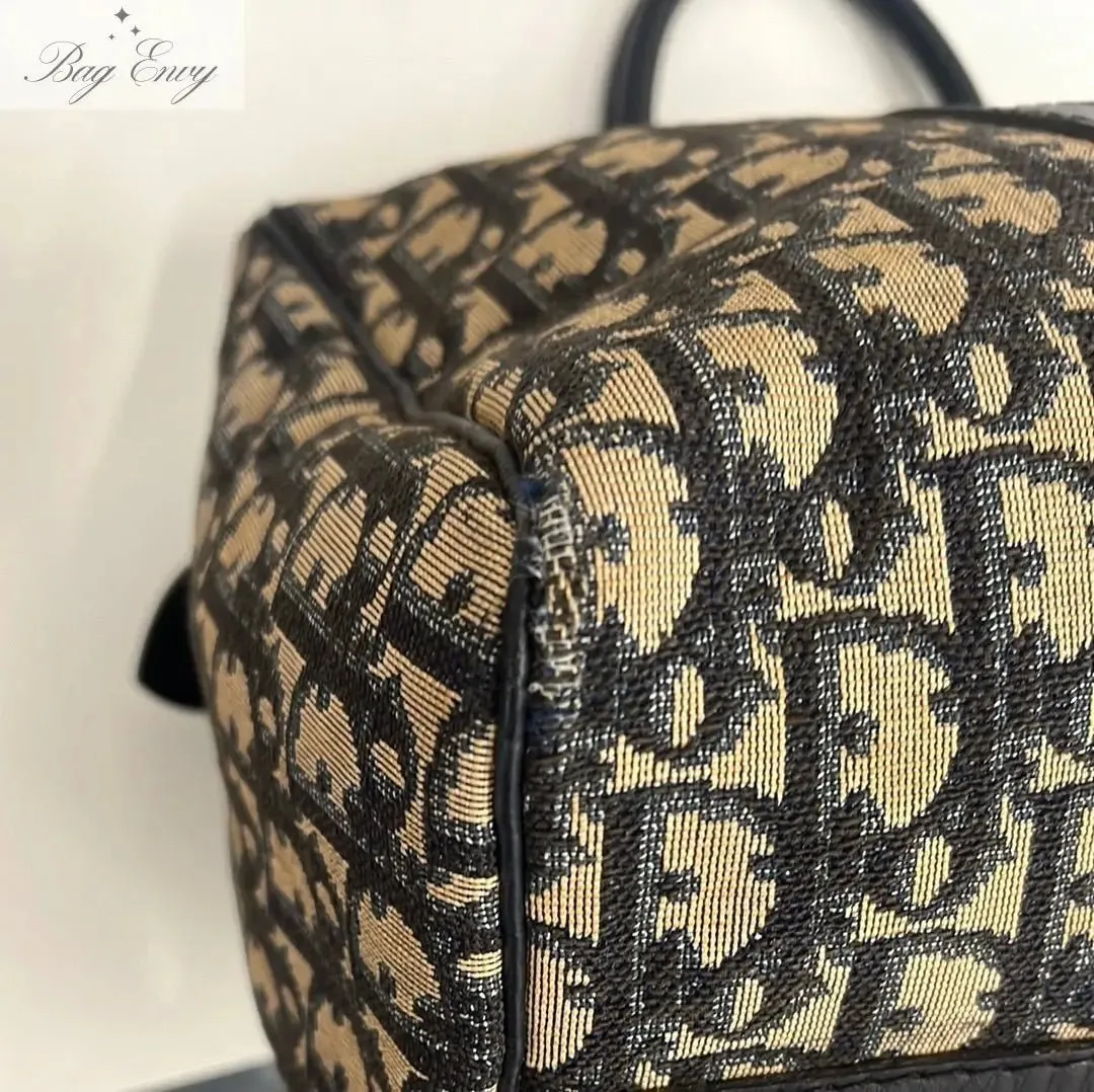 CHRISTIAN DIOR Canvas Trotter Boston Bag