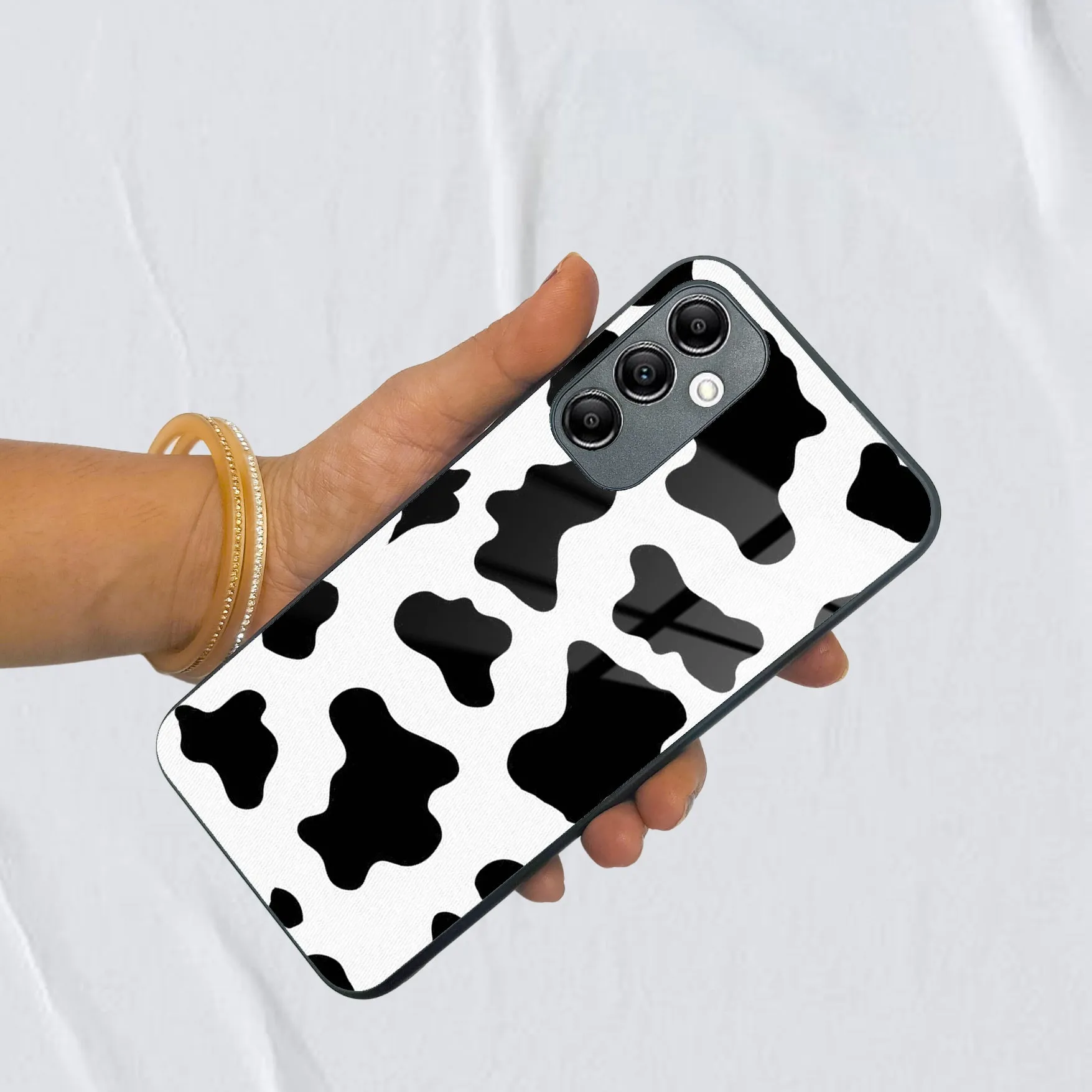 Cow Print Glass Phone Case And Cover For samsung