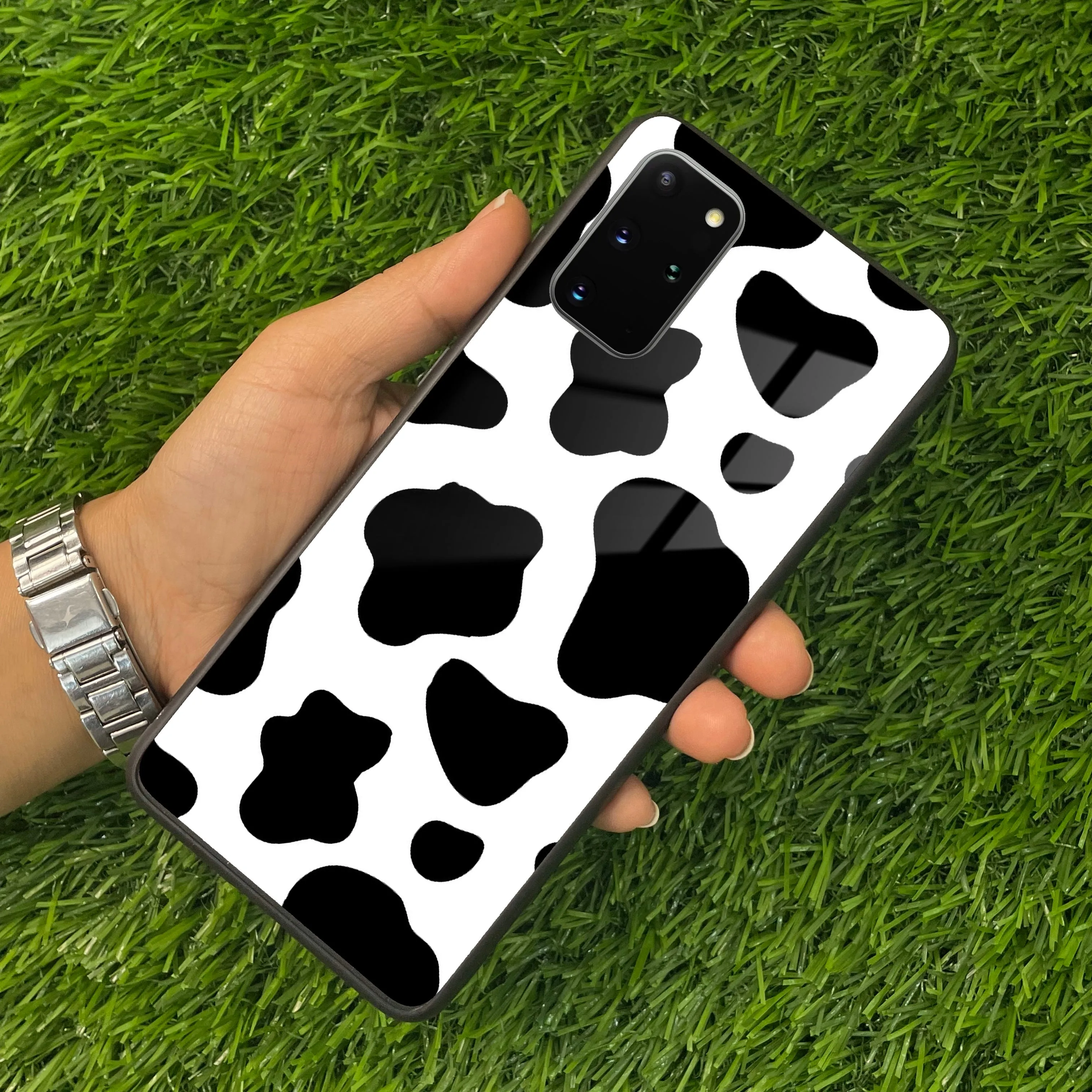 Cow Print Glass Phone Case And Cover For samsung