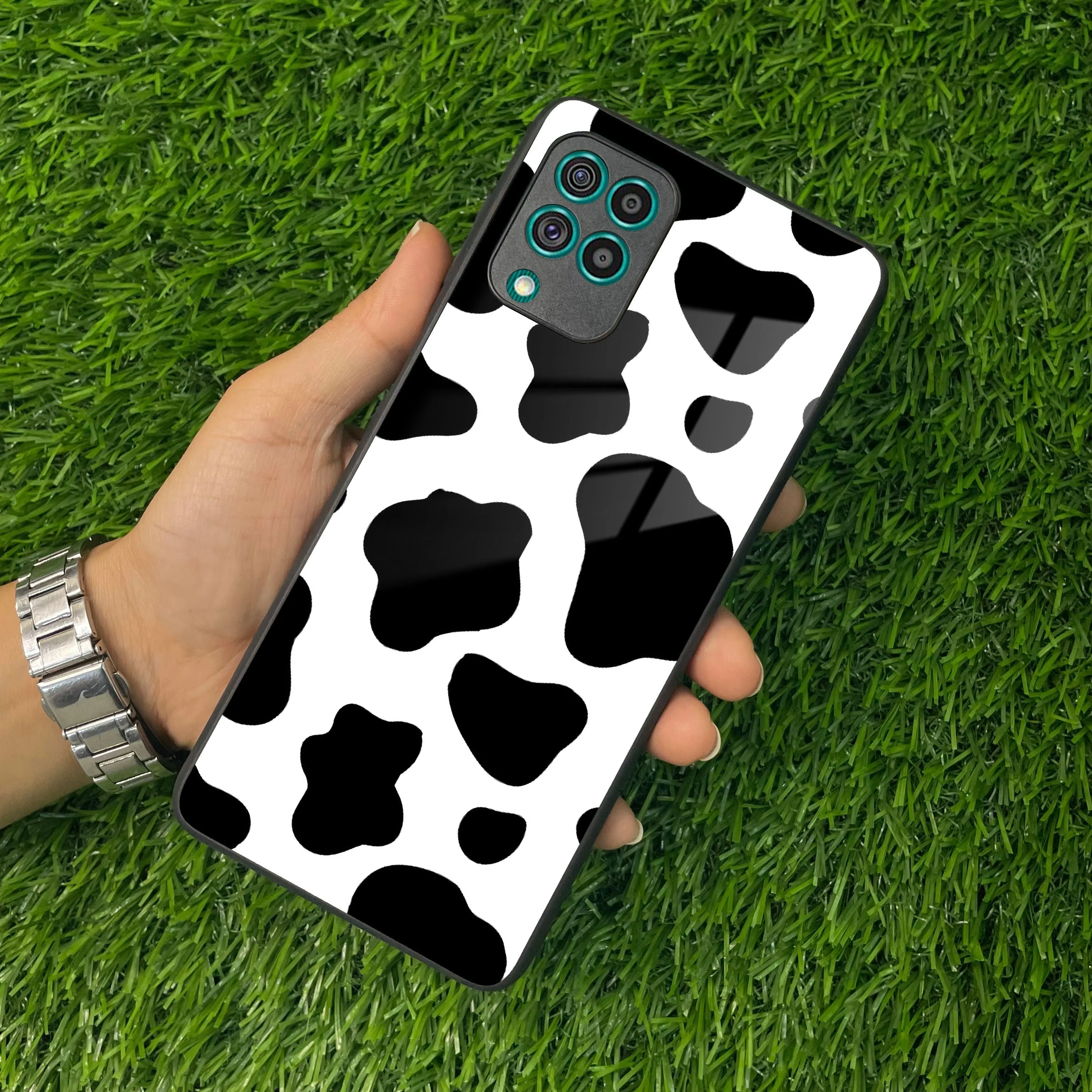 Cow Print Glass Phone Case And Cover For samsung