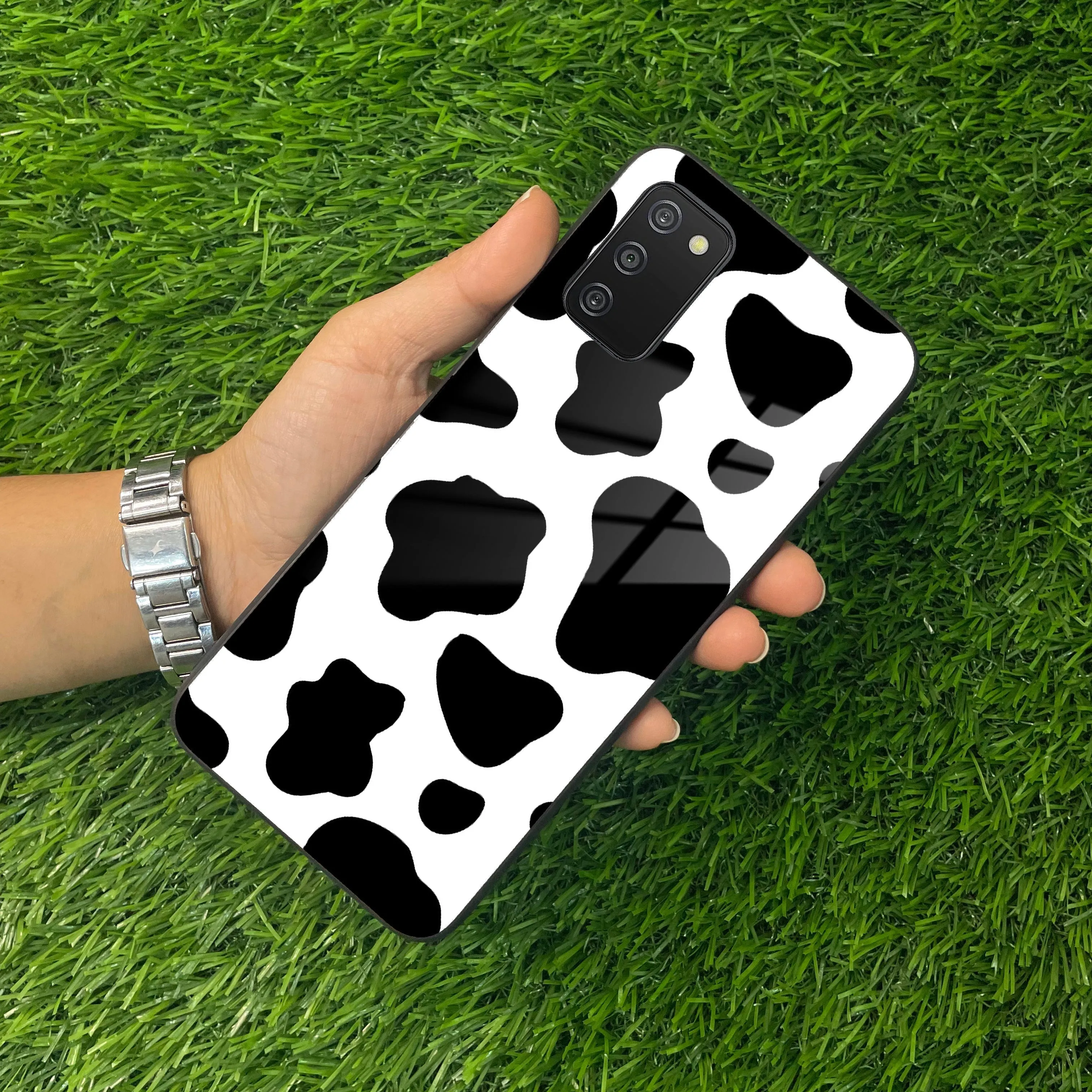 Cow Print Glass Phone Case And Cover For samsung