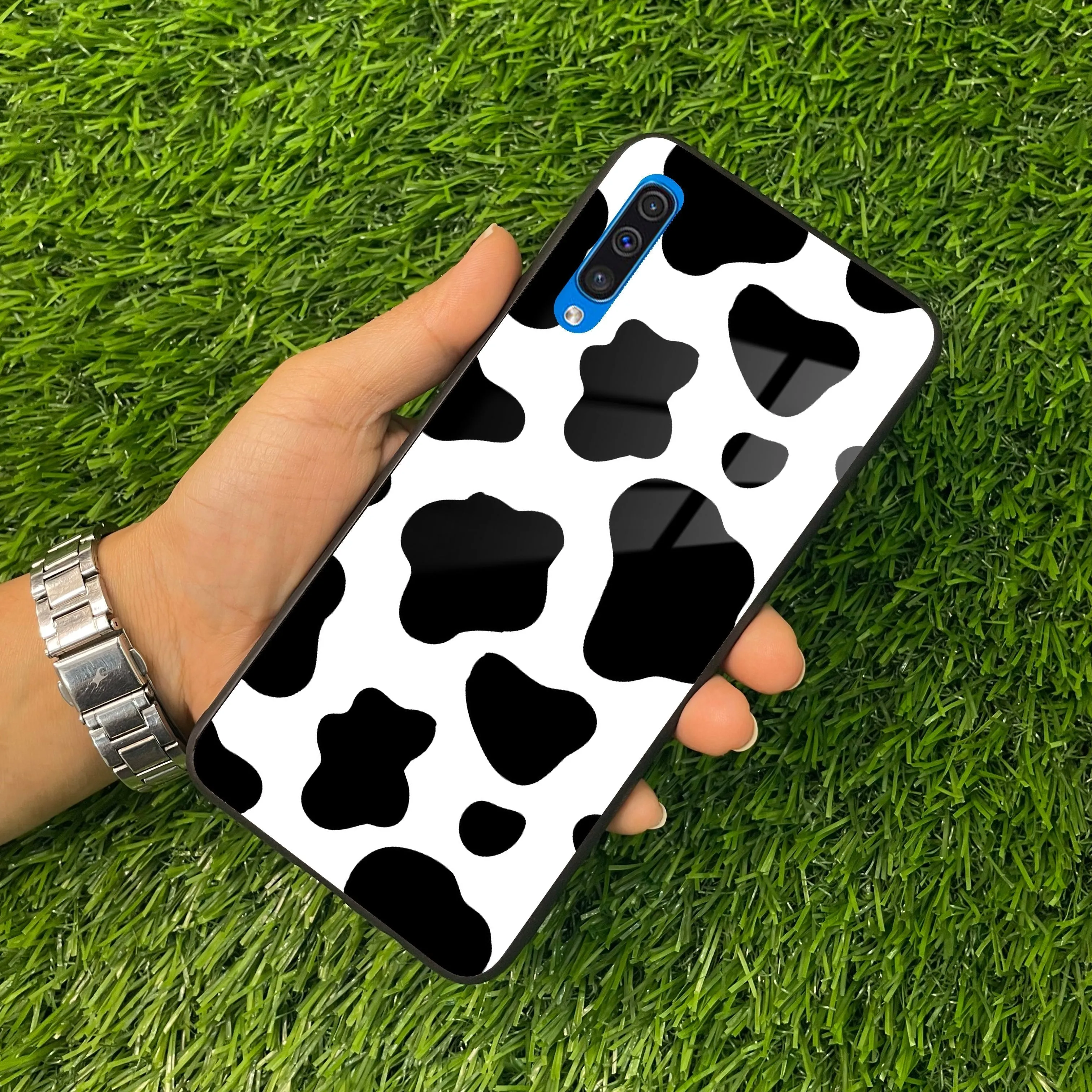 Cow Print Glass Phone Case And Cover For samsung