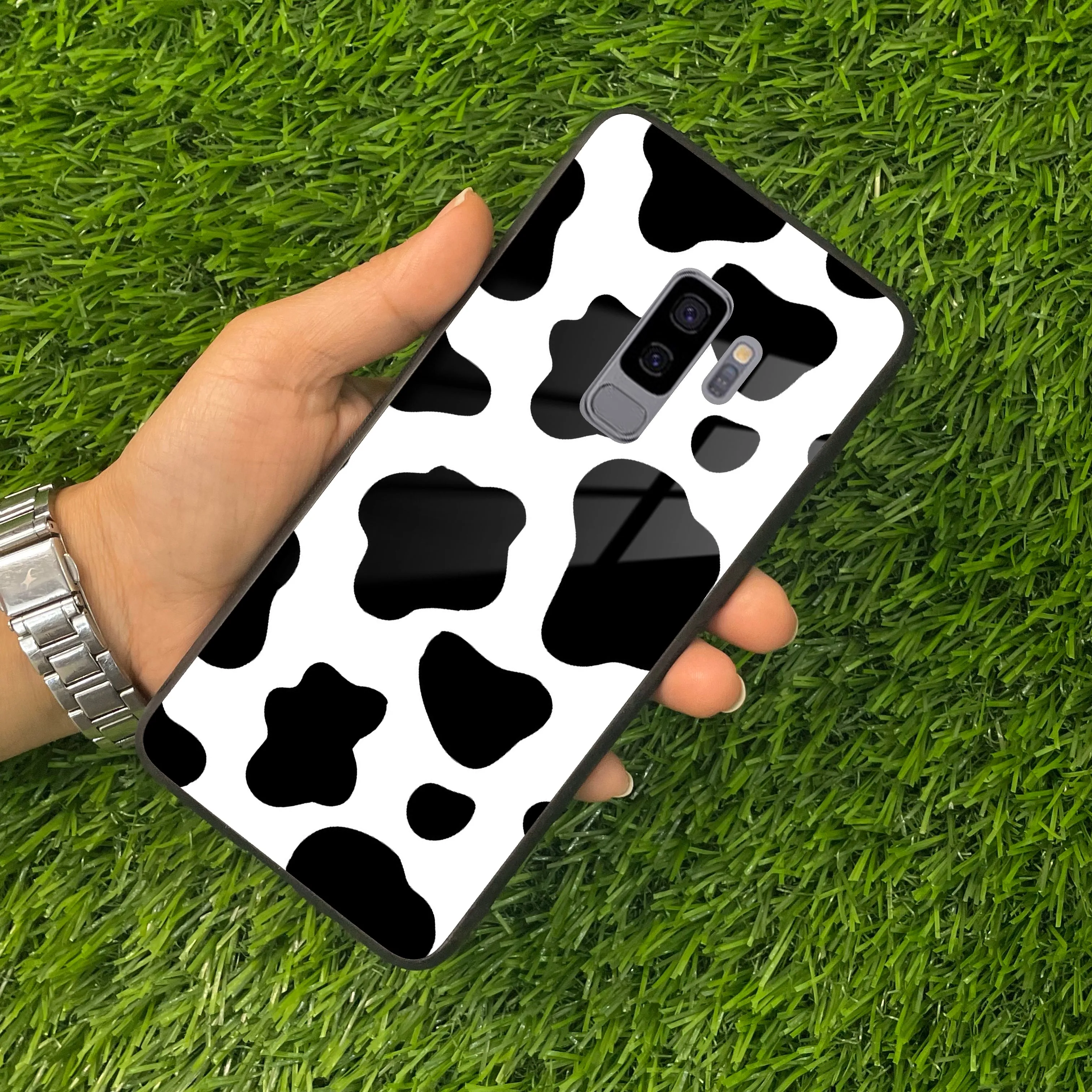 Cow Print Glass Phone Case And Cover For samsung