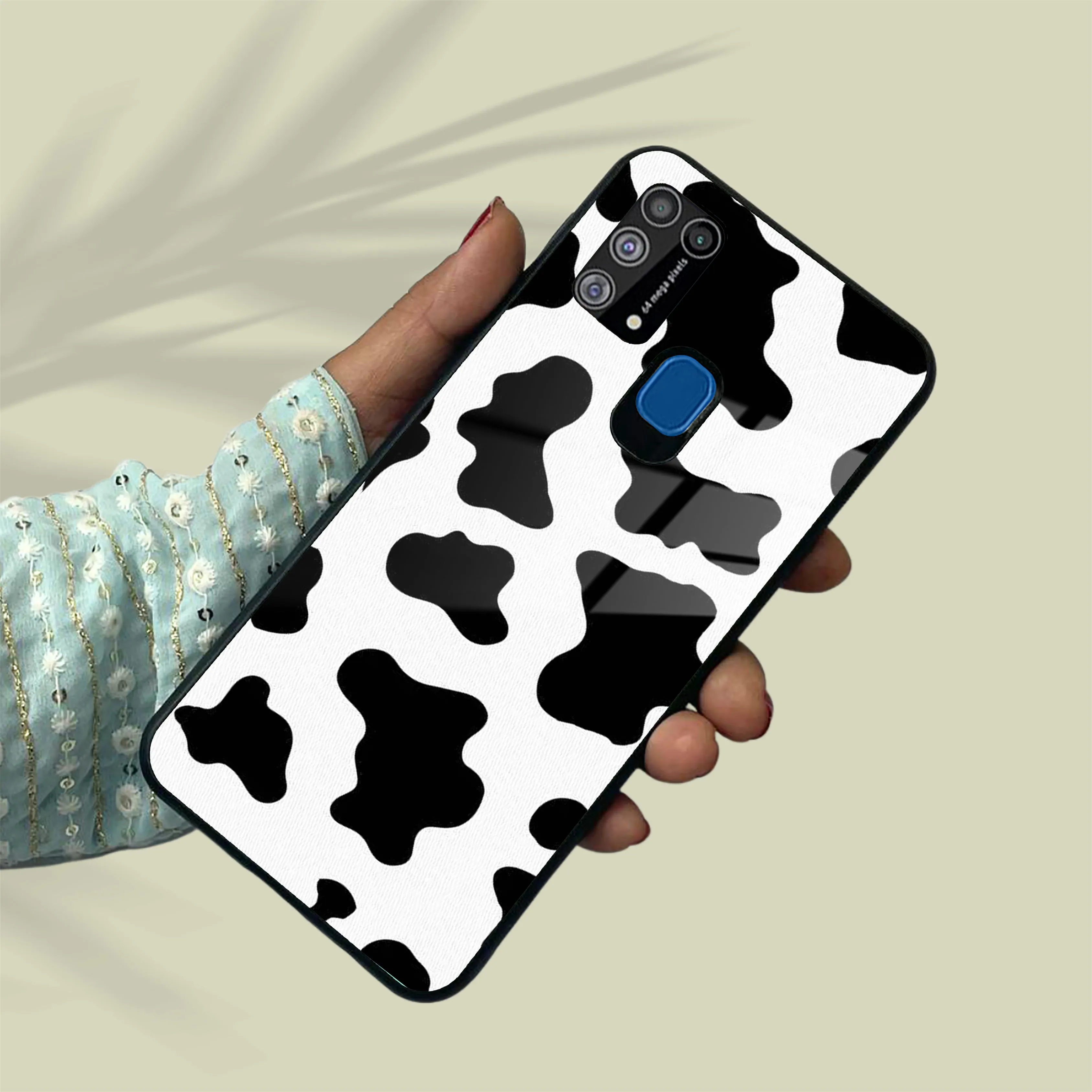 Cow Print Glass Phone Case And Cover For samsung